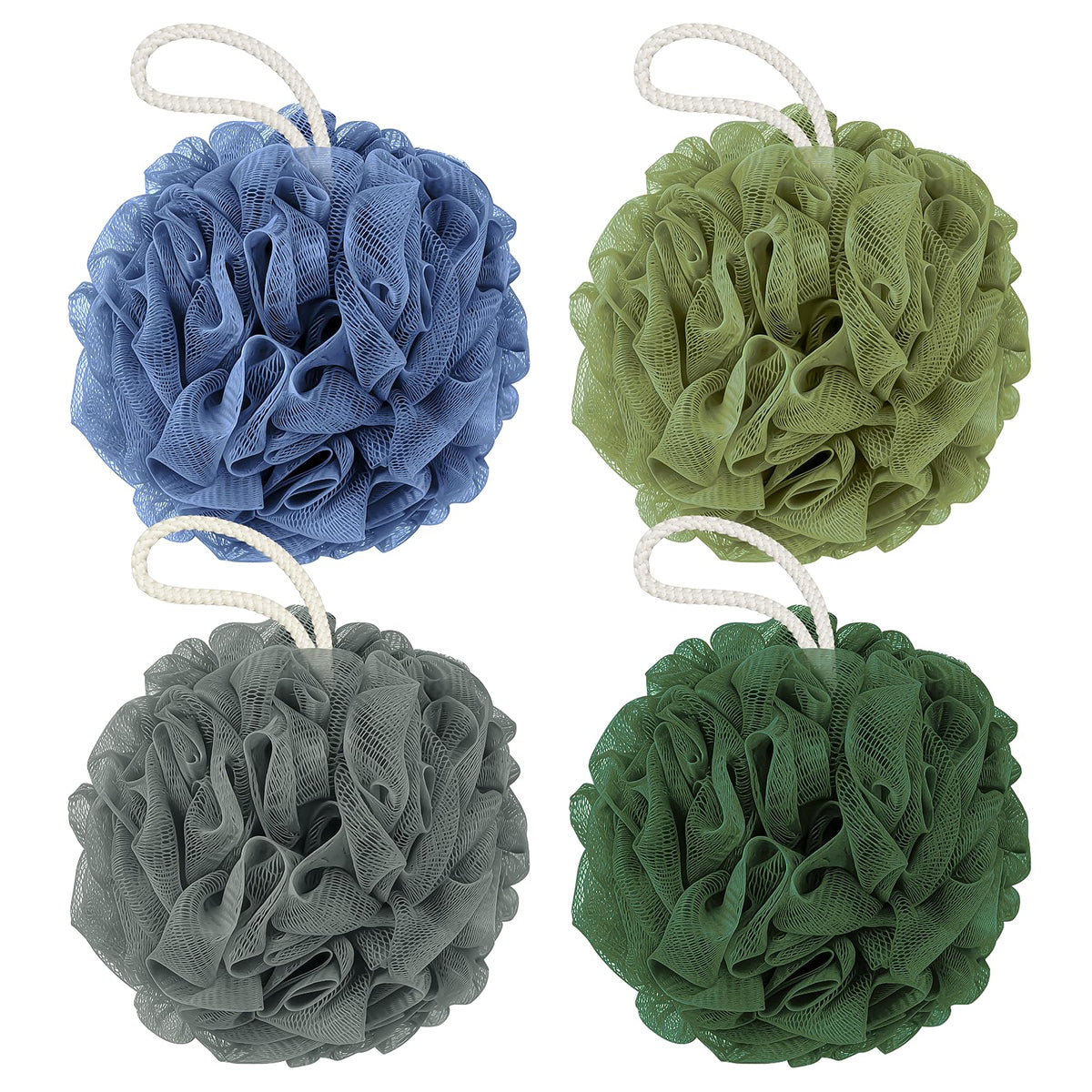 Rnoafmu Shower Loofah Bath Sponge, 60G Loofa Exfoliating Body Scrubber