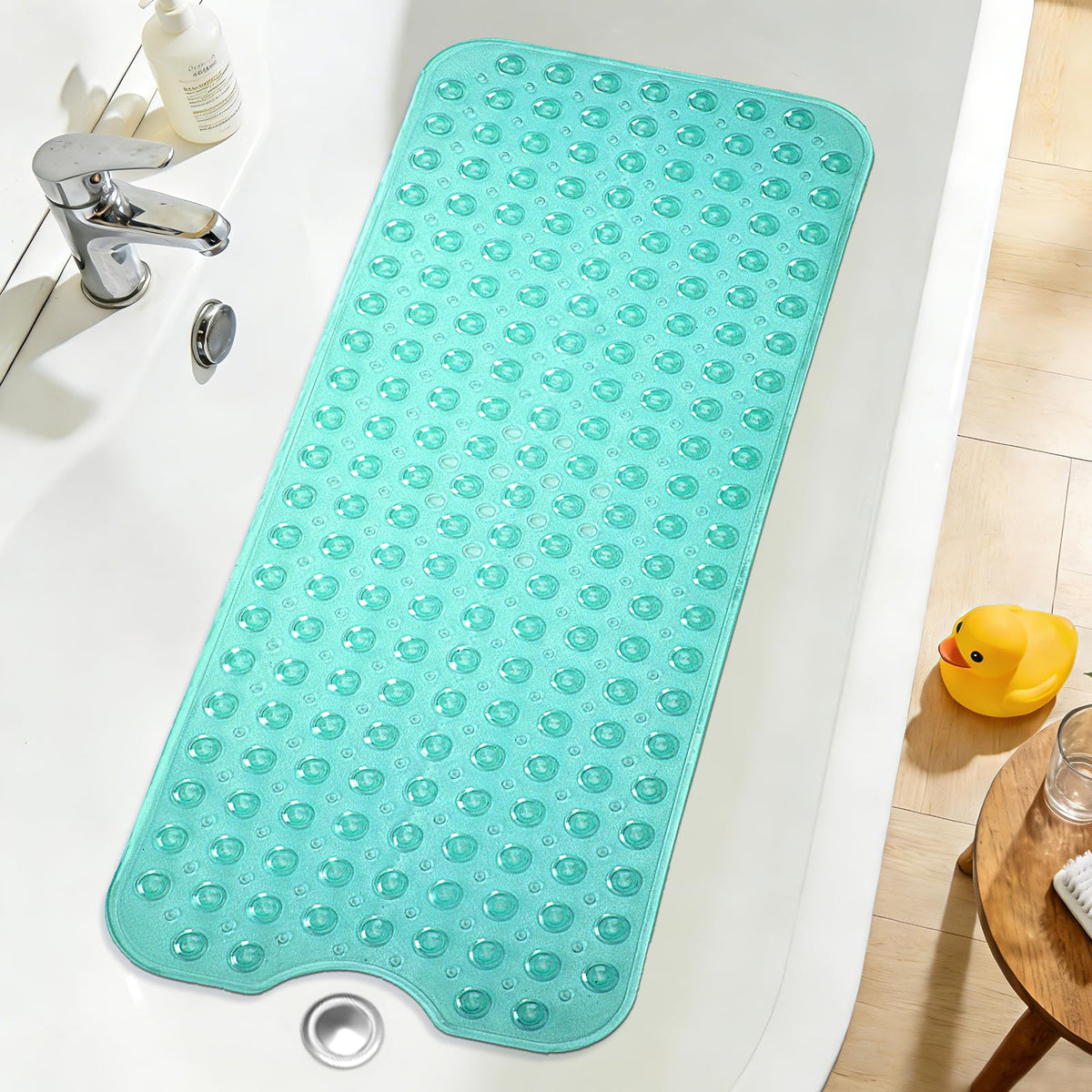Extra Long Bathtub Mat Non Slip Bath Mat Black 40"x16" Full Size