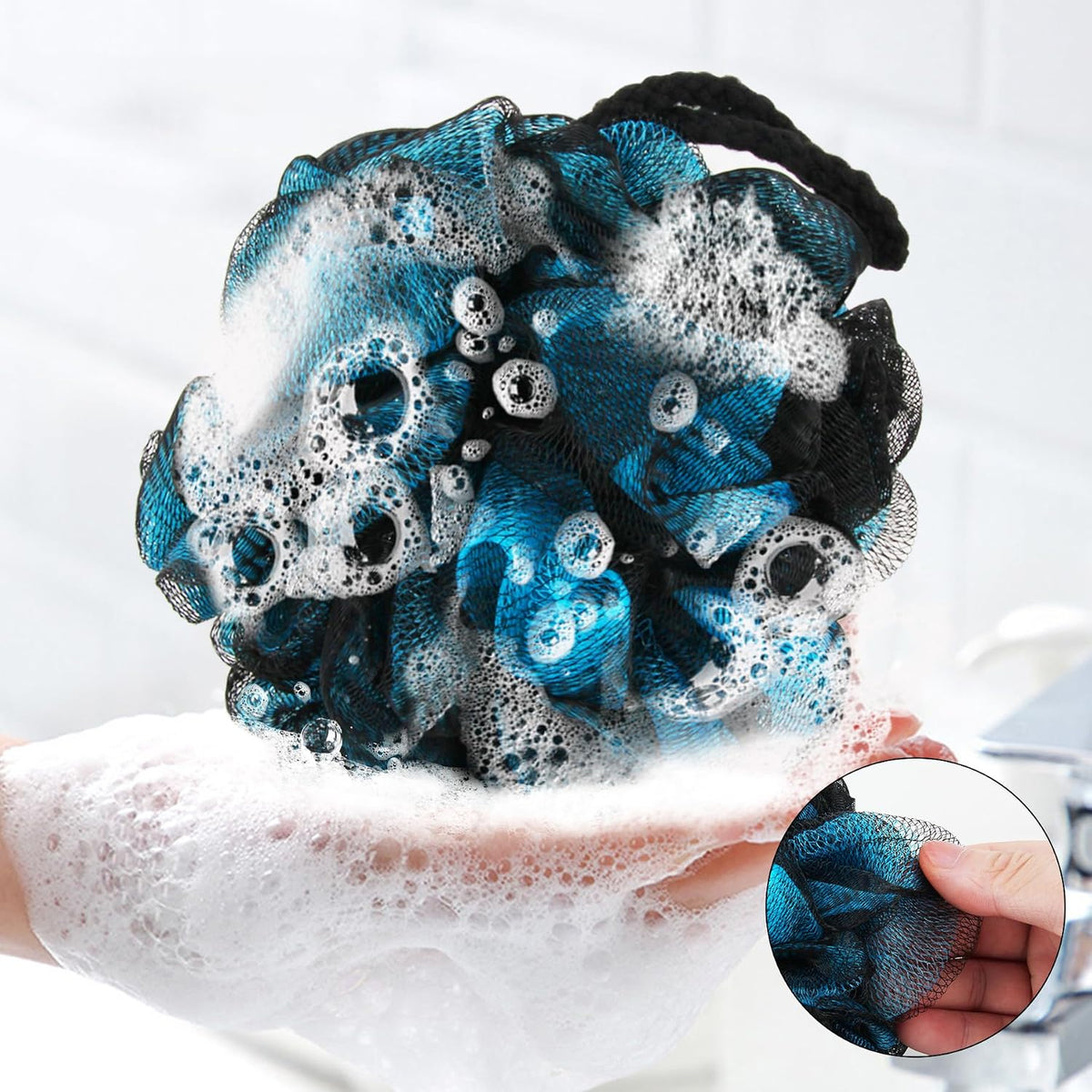 Chuya 4 Pack Shower Loofahs Sponges 70g Large Bath Sponge Loofah