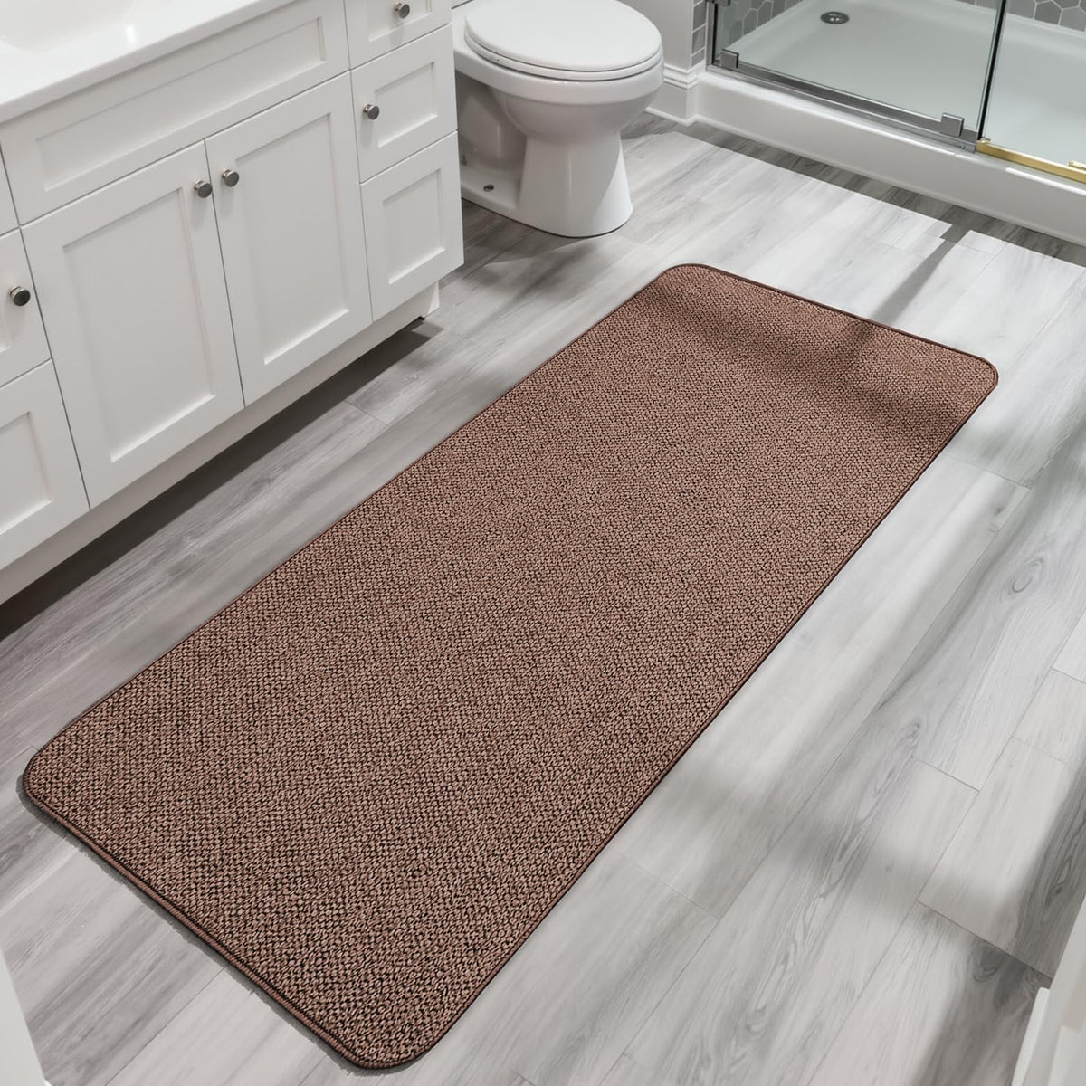 Bath Mat,Ultra Thin Bathroom Rugs,Rubber Bath Mats for Bathroom,No Slip Bath Rugs,Quick Dry,Machine Washable,Low Pile,Absorbent,Shower Outside,Sink,Home Decor Accessories.Blue,1'5"x2'3"(17x27inch)