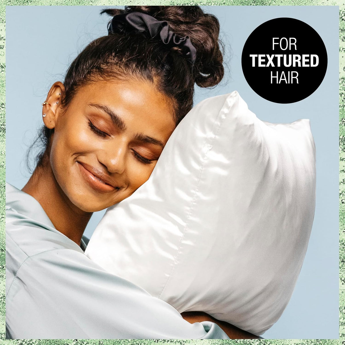 CONAIR x Tamera Mowry Housley Collection Satin Hair Bonnet with Bonus Pillowcase for Sleeping Set - Use on long and short lengths - preserve curls and braids - sleep cap for women - 2 piece bundle