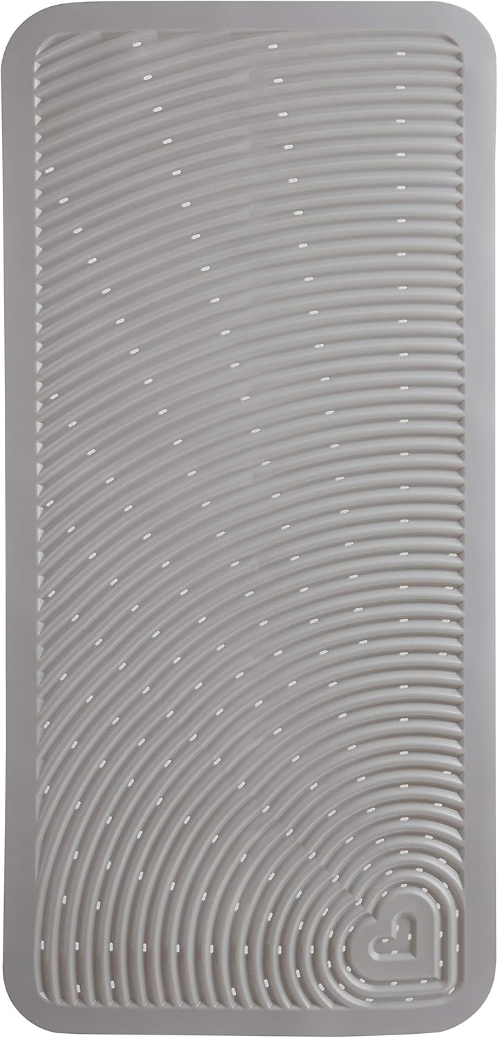 Munchkin Soft Spot Cushioned Non-Slip Baby Bath Mat, 36 x 17 Inch, Grey