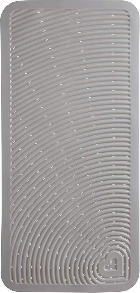 Munchkin Soft Spot Cushioned Non-Slip Baby Bath Mat, 36 x 17 Inch, Grey