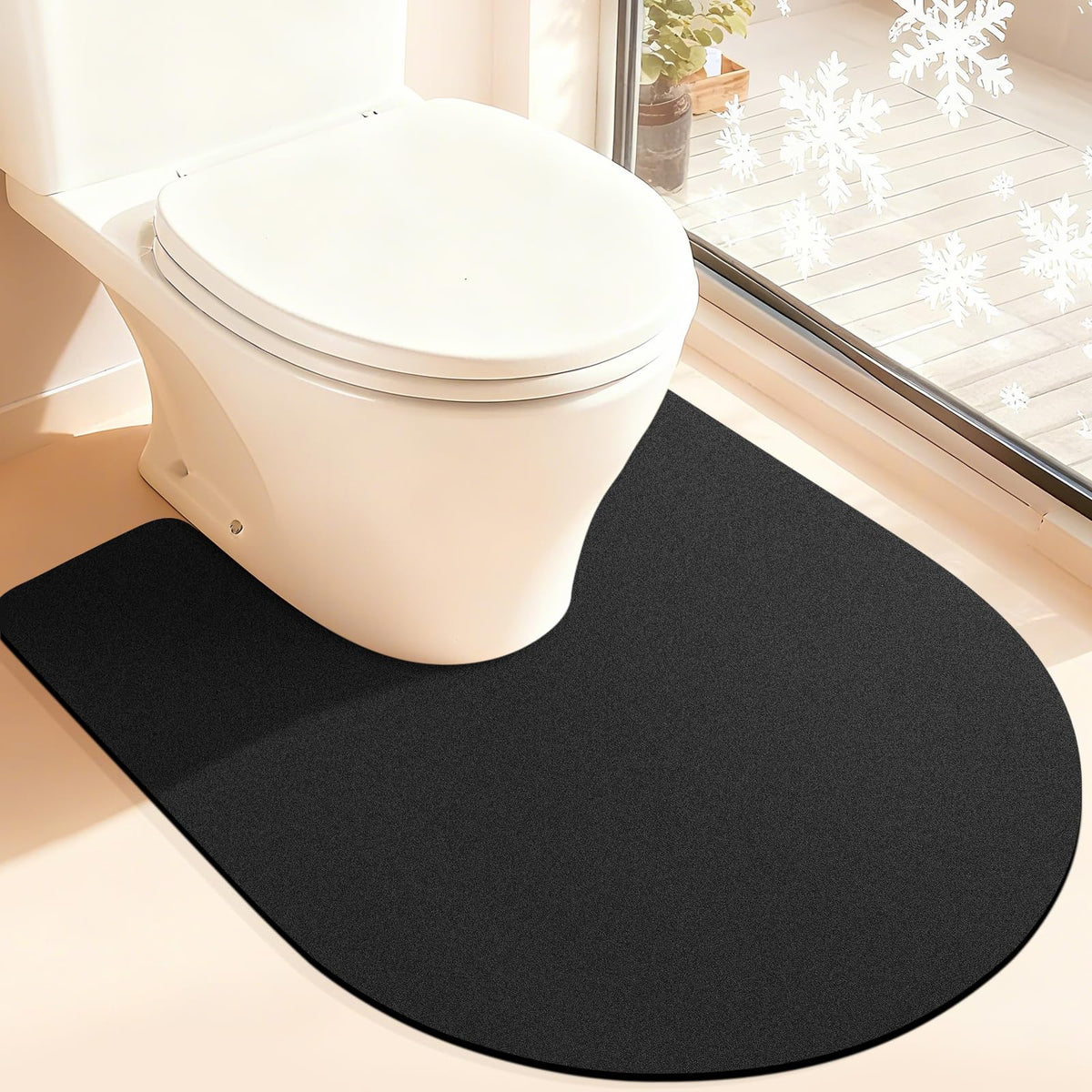 ACCUMTEK Non Slip Bath Mat, Thin Bathroom Rugs Fit Under Door, Quick Dry Bath Mats, Machine Washable Bath Rugs for Bathroom, Bathtub & Kitchen, Grey/Bordered/24 x17