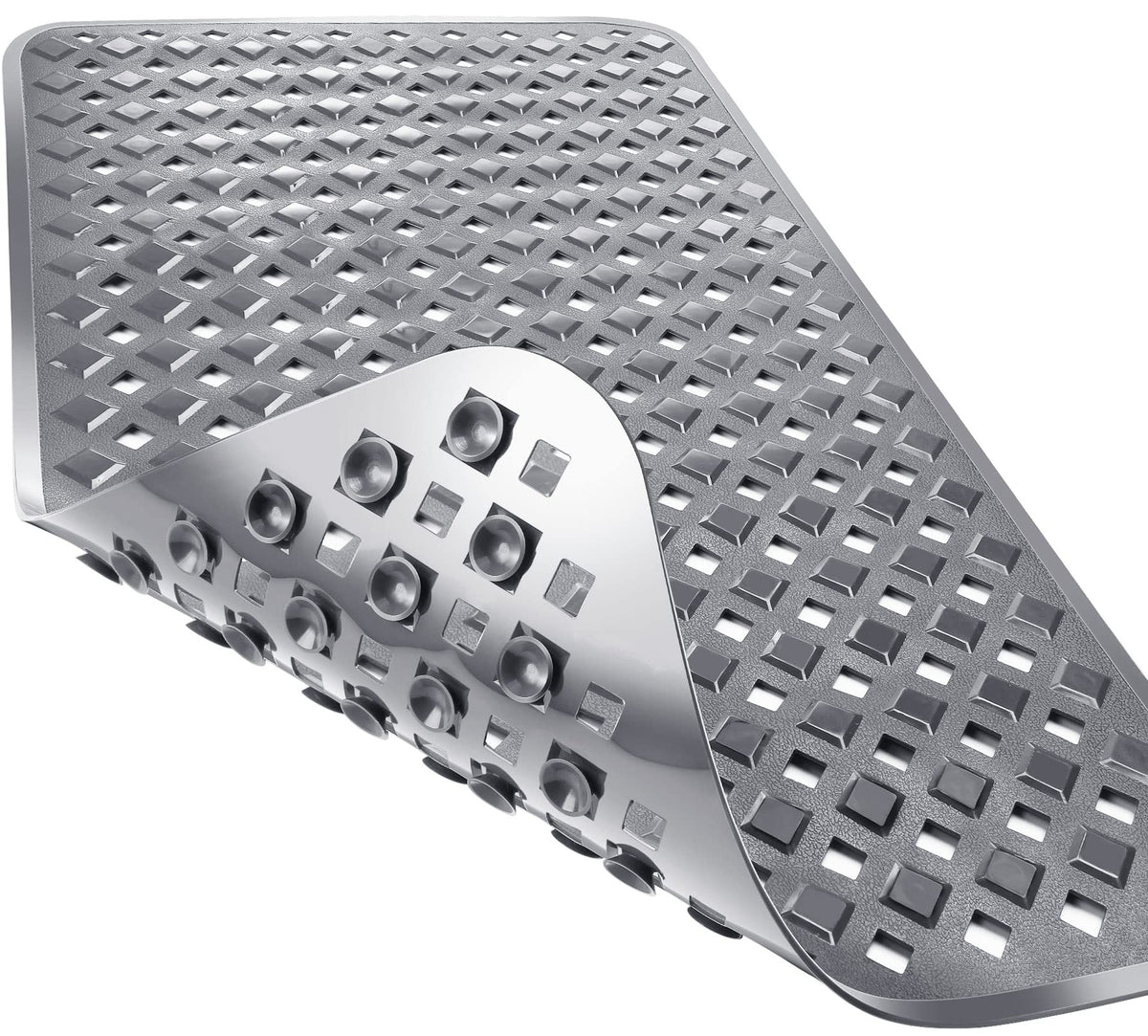 Yimobra Bathtub Mat Non Slip, 35"X16" Shower Mat with Strong Suction Cups & Drain Holes, Long Anti Slip Bath Tub Mat for Inside Shower, Machine Washable Fast Drying, Bathroom Essentials, Clear