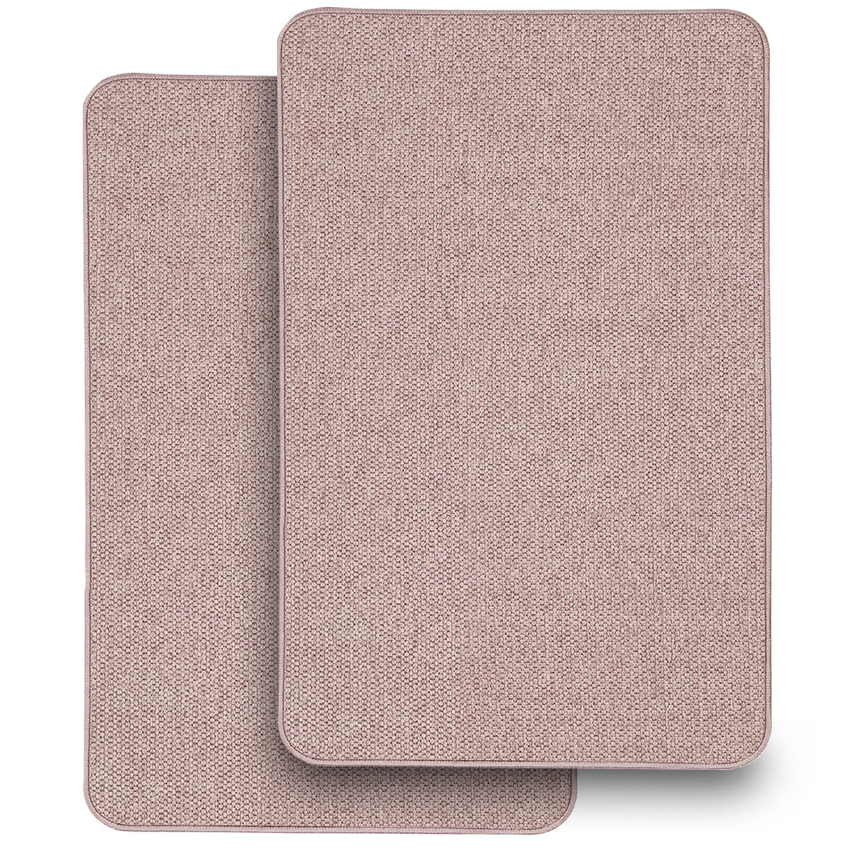 Bathroom Rugs Sets 2 Piece, Thin Bath Mat & U-Shaped Contour Toilet Rug Absorbent Quick Dry, Machine Washable, Non Slip Low Pile Bath Mats for Bathroom/Tub/Sink/Shower (27"x17" Plus 24"x20" U, Grey)