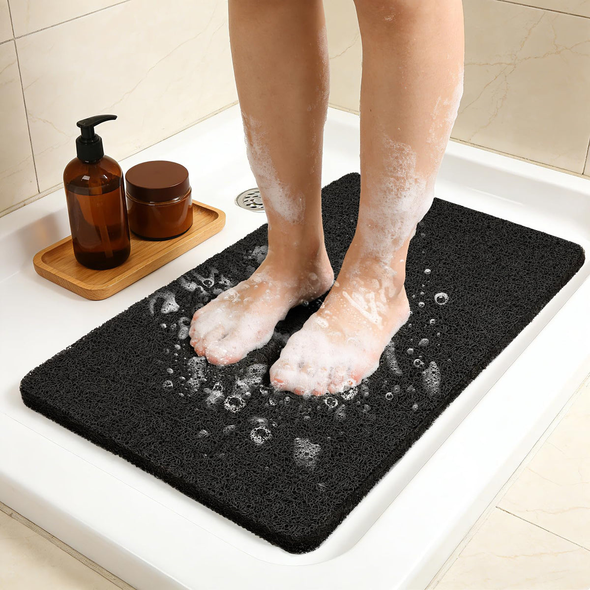 Joyhalo 17 * 24in Shower Mat Bathtub Mat Non Slip