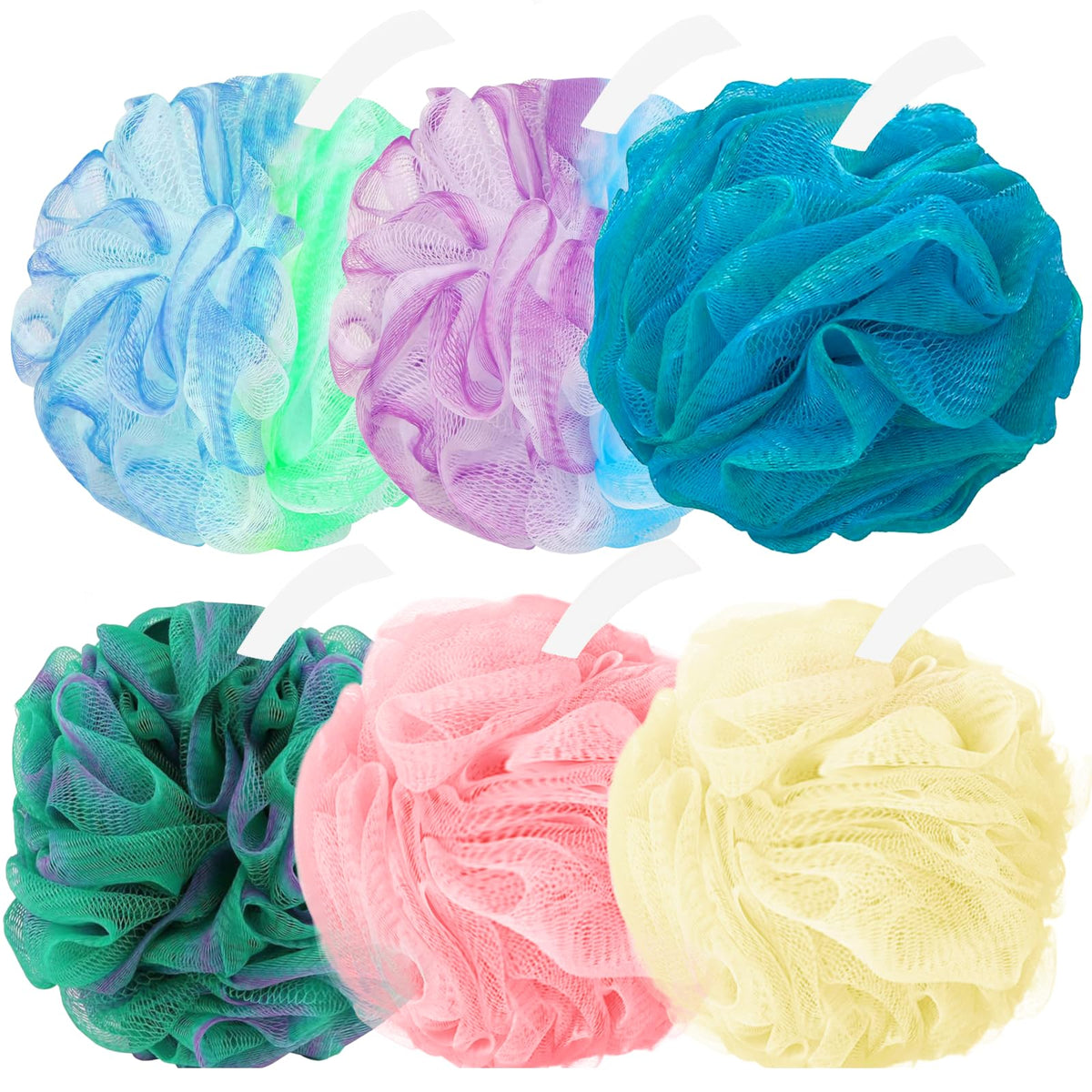 Amazerbst loofah,6 Pack Shower loofah loofah Sponge,Bath Sponge Body Scrubber for Women and Men