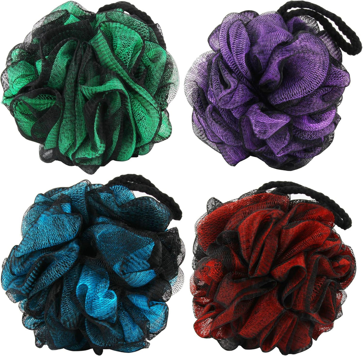 Chuya 4 Pack Shower Loofahs Sponges 70g Large Bath Sponge Loofah