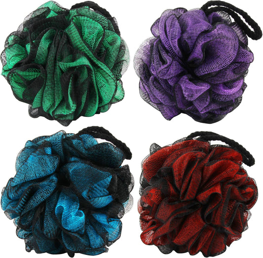 Chuya 4 Pack Shower Loofahs Sponges 70g Large Bath Sponge Loofah