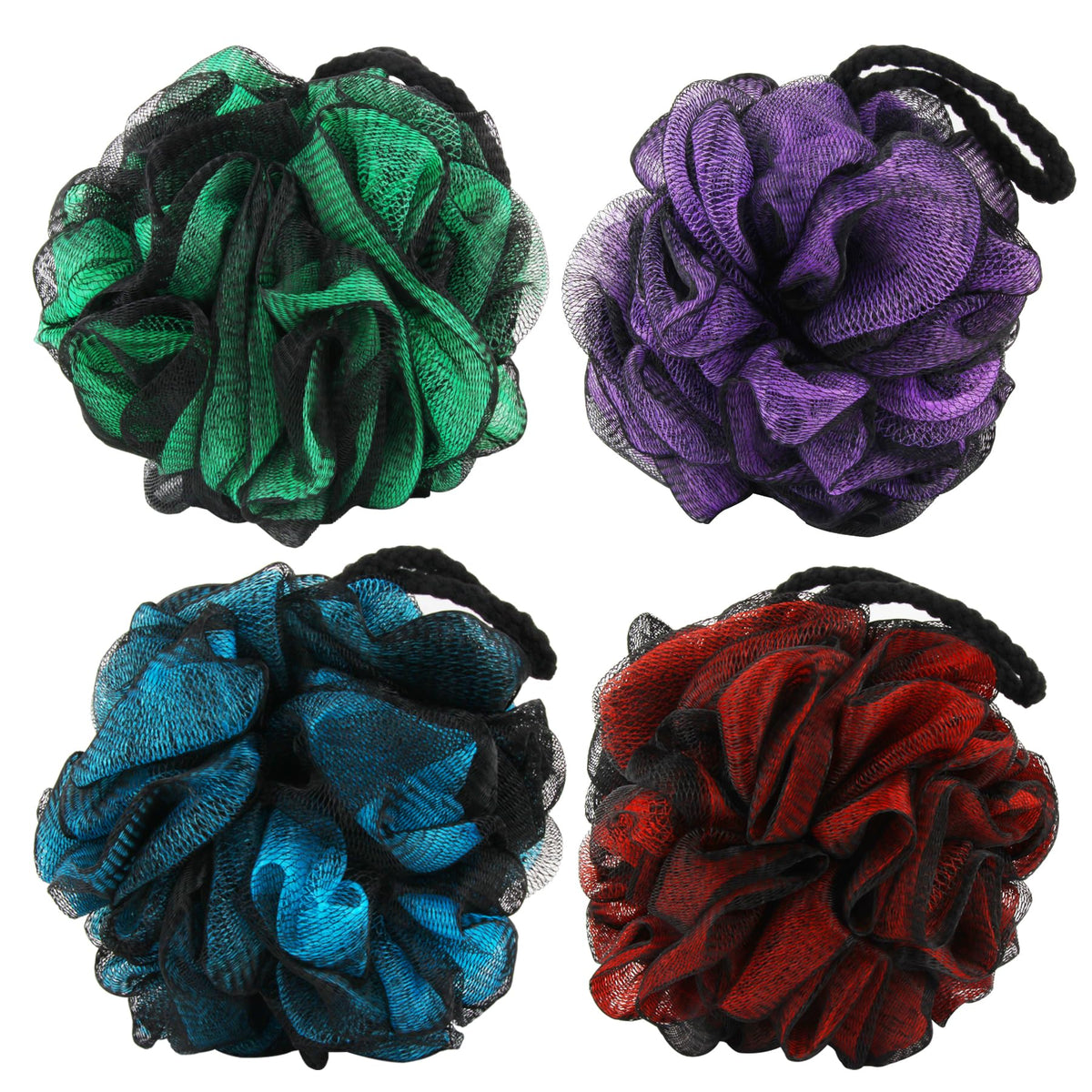 Chuya 4 Pack Shower Loofahs Sponges 70g Large Bath Sponge Loofah