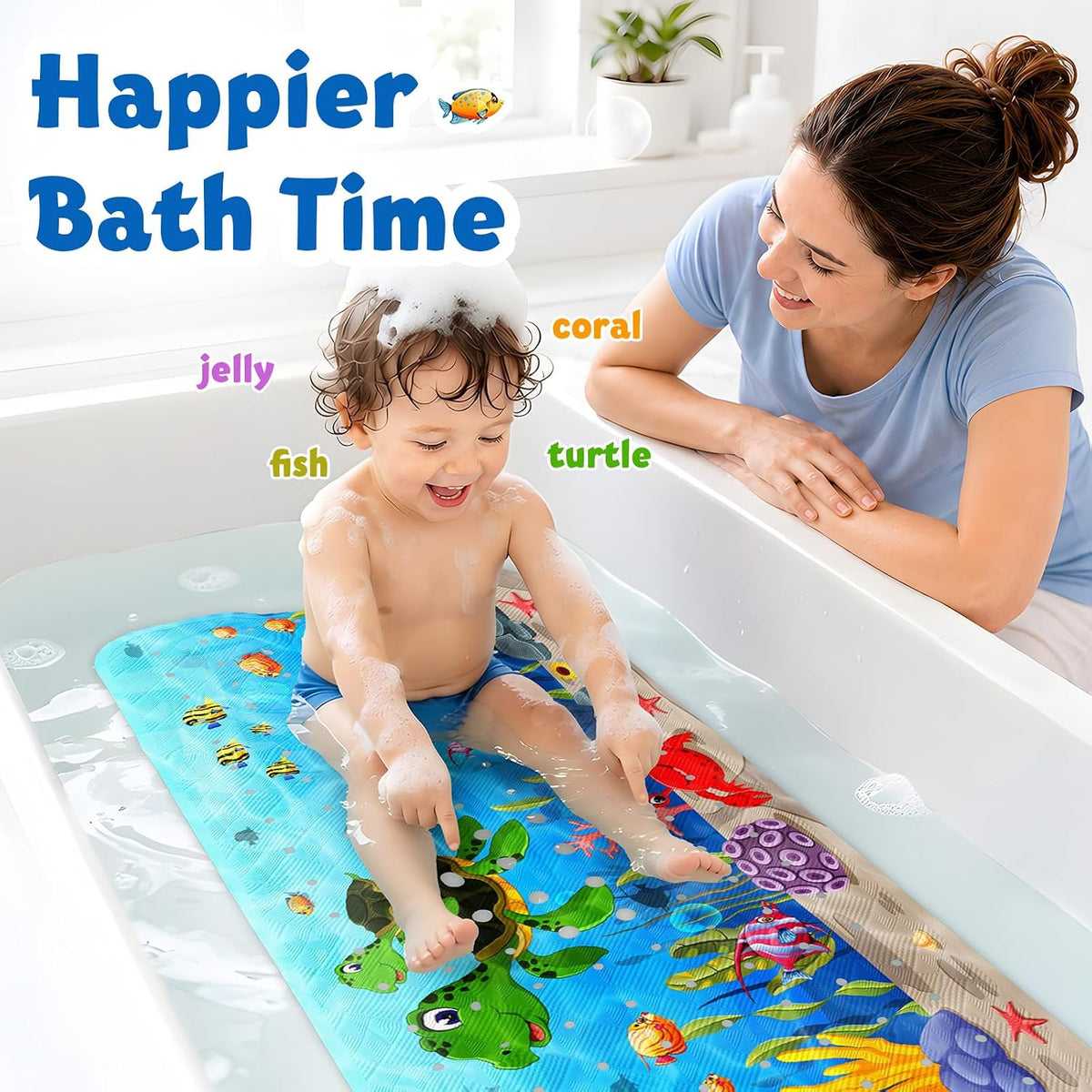 XIYUNTE Bath Mat for Tub Non Slip Bathtub Mat Non Slip 40x16 Baby Bath Mat