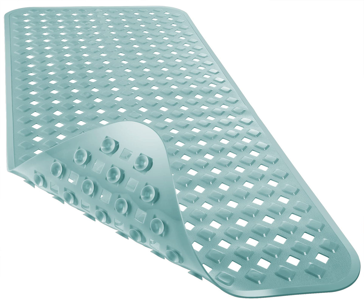 Yimobra Bathtub Mat Non Slip, 35"X16" Shower Mat with Strong Suction Cups & Drain Holes, Long Anti Slip Bath Tub Mat for Inside Shower, Machine Washable Fast Drying, Bathroom Essentials, Clear