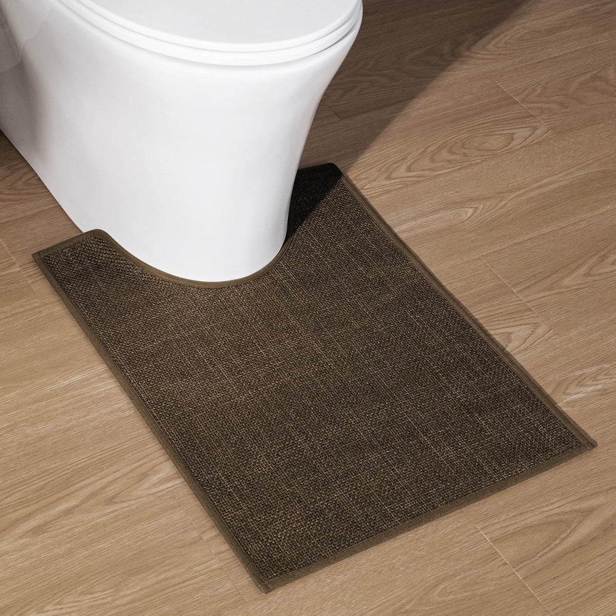 chakme Bathroom Rugs Mat 24x17, Ultra Thin Non Slip Bath Mat Small Quick Dry Absorbent Bath Mat for Bathroom Floor, (Black, 24"x17")