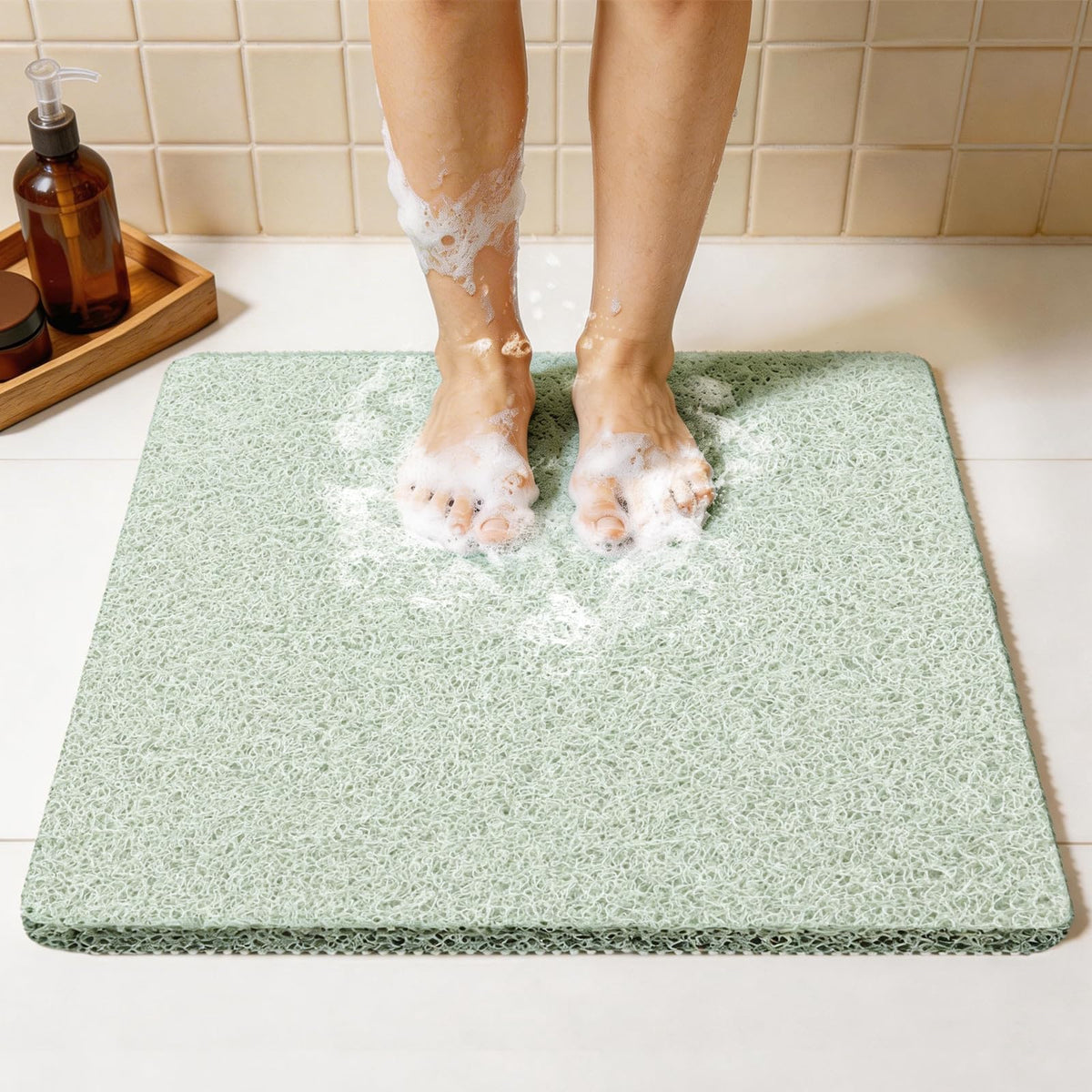 Joyhalo 17 * 24in Shower Mat Bathtub Mat Non Slip