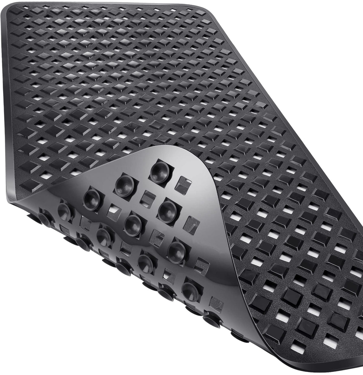 Yimobra Bathtub Mat Non Slip, 35"X16" Shower Mat with Strong Suction Cups & Drain Holes, Long Anti Slip Bath Tub Mat for Inside Shower, Machine Washable Fast Drying, Bathroom Essentials, Clear