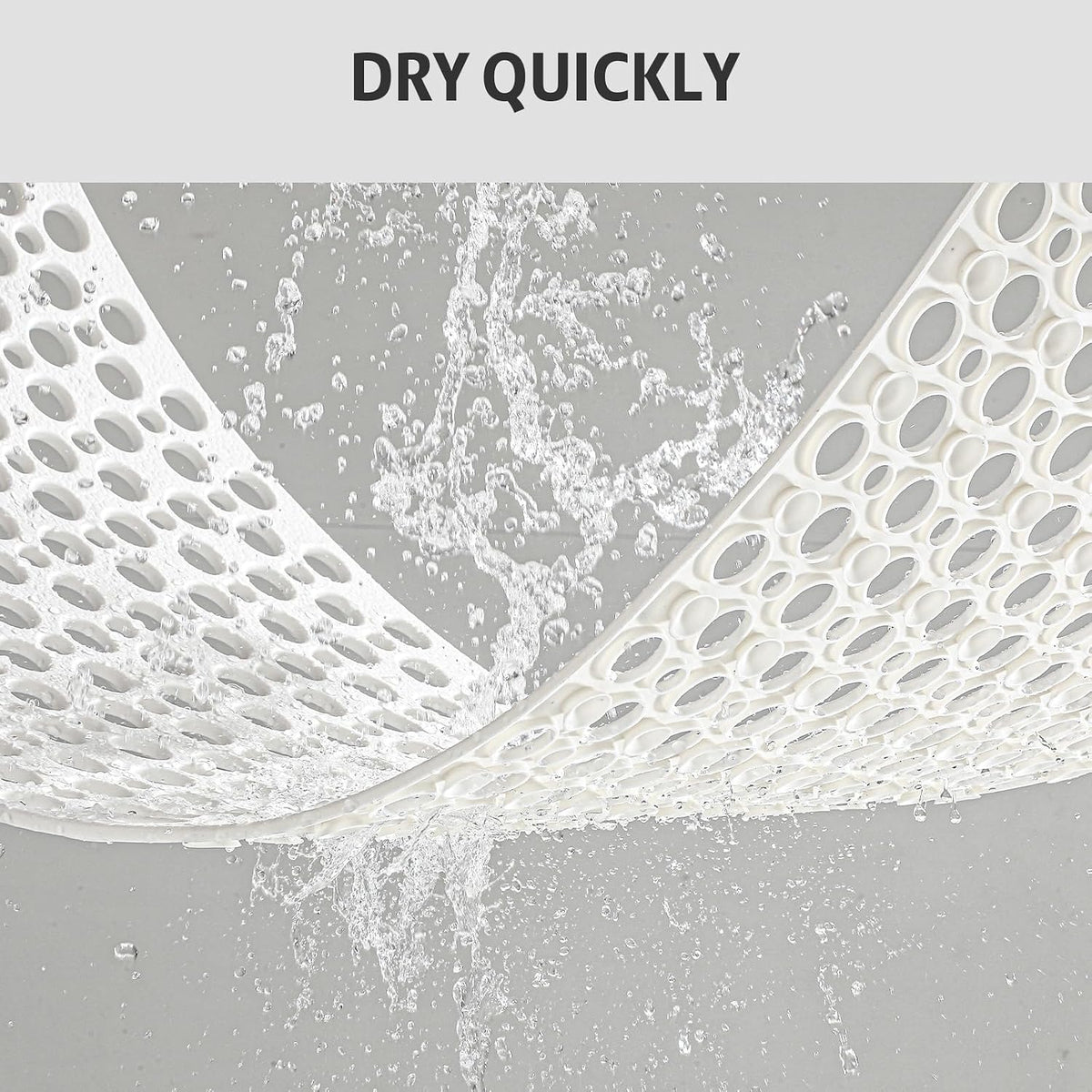 XIYUNTE Shower Mat Non Slip Bath Mat for Tub - 35" x 16" Soft TPE Bathtub Mat Non Slip Shower Mats for Inside Shower, Anti Slip Shower Mat with Suction Cups, Quick-Drying Bath Tub Mat, White