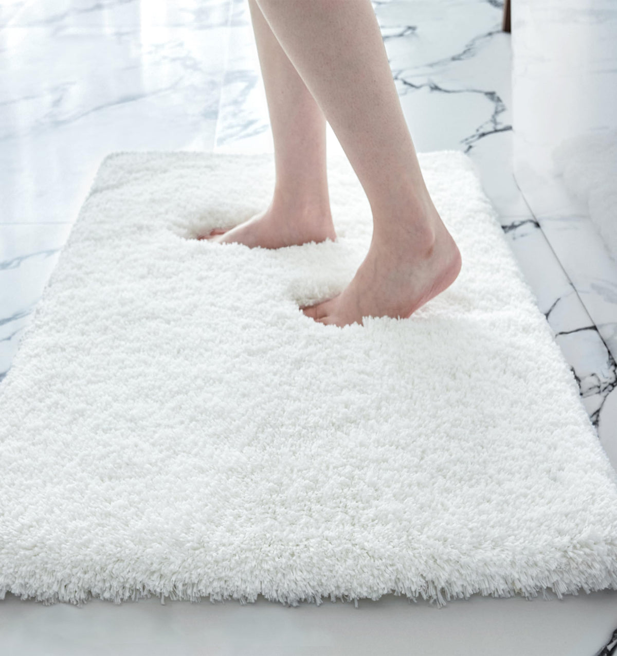 Disolla Gray Bathroom Rugs 17x24, Microfiber Non-Slip Plush Small Bath Mat