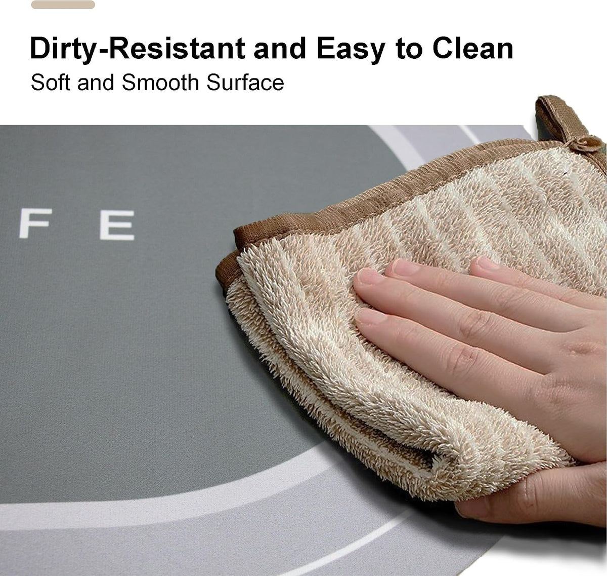 Rubber Bath mats Quick-Drying Non-Slip Bathroom mat Super Absorbent Bath mat Instant Dry Bath mat, Bathroom Rug in Front of The Kitchen Sink, Shower Room, Bathtub, Oval(Grey+16.9x26.7in)