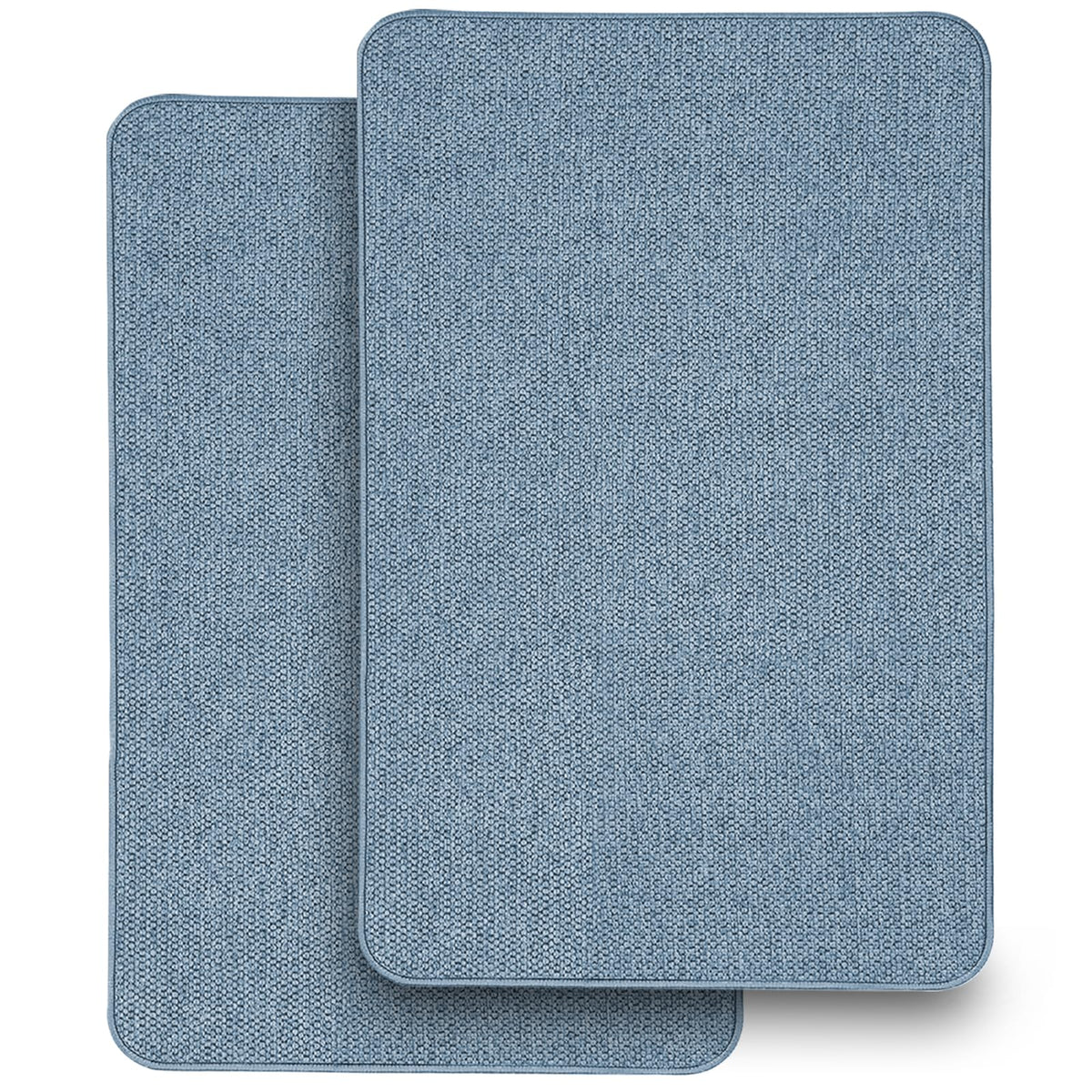 Bathroom Rugs Sets 2 Piece, Thin Bath Mat & U-Shaped Contour Toilet Rug Absorbent Quick Dry, Machine Washable, Non Slip Low Pile Bath Mats for Bathroom/Tub/Sink/Shower (27"x17" Plus 24"x20" U, Grey)