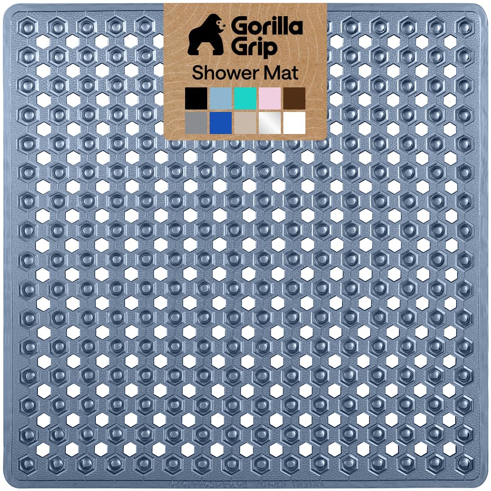 GORILLA GRIP Bath Tub Shower Mat, Bathtub Floor Liner, 35x16 Beige