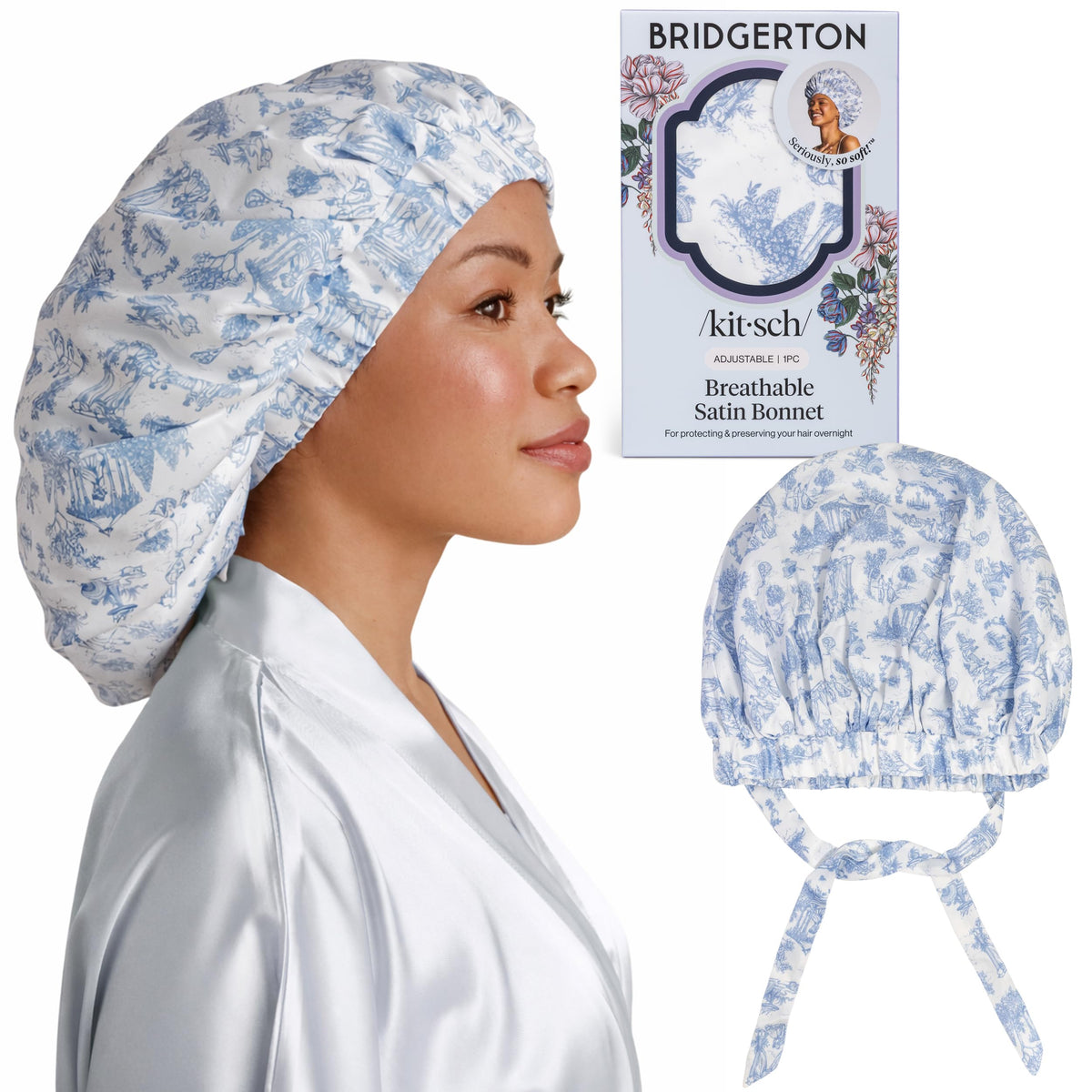 Kitsch XL Satin Bonnet for Sleeping - Cherry Print