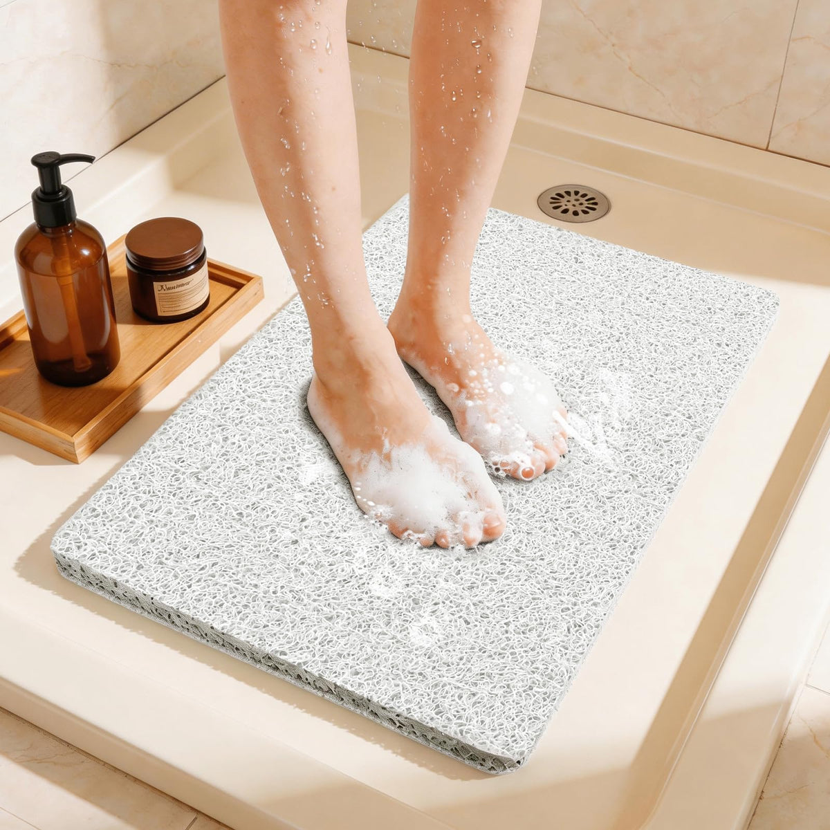Joyhalo 17 * 24in Shower Mat Bathtub Mat Non Slip