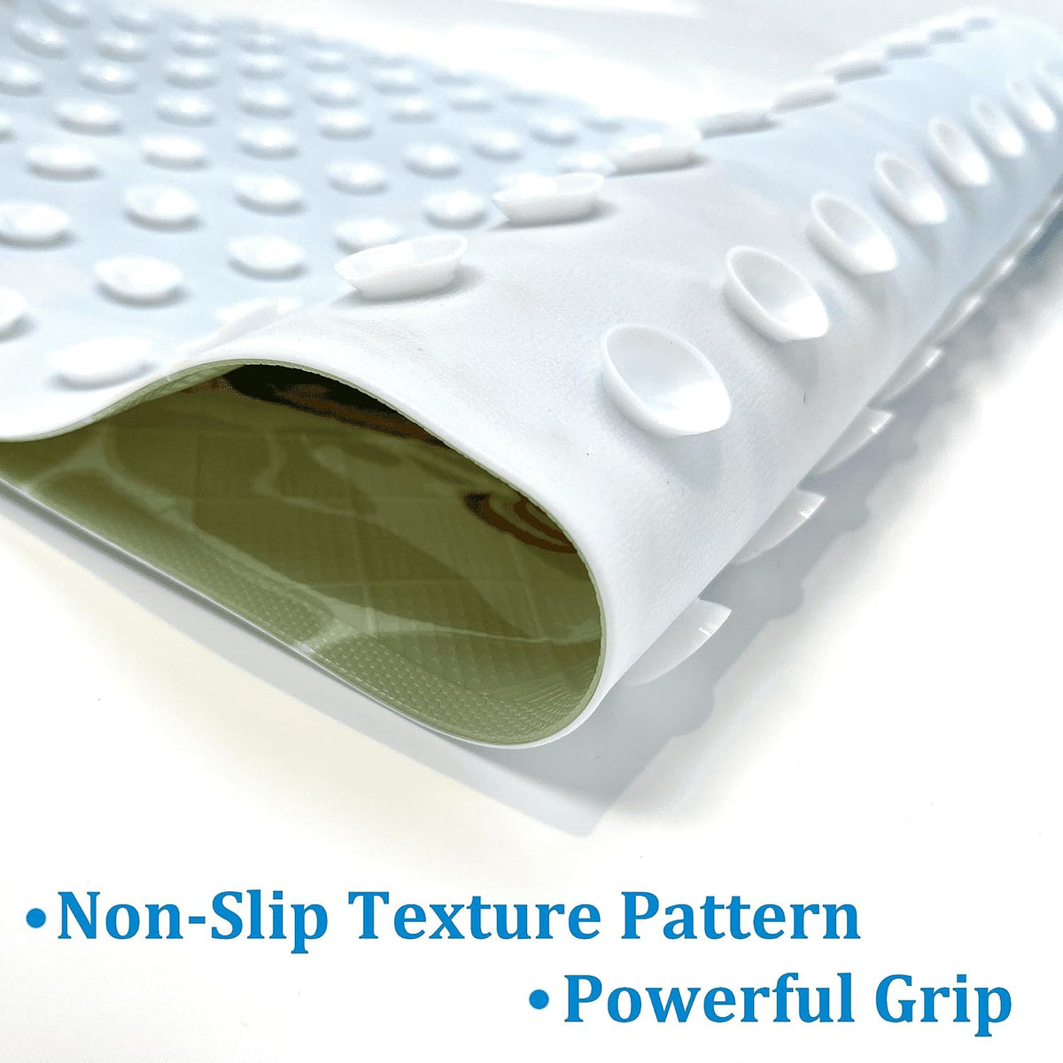 BOPPIE Non-Slip Bath Mat Shower Mats for Tub Kids,Anti-Slip-Resistant Bathtub Tub Mats Bathroom Mat XL Large Bath Mat 35X15 Inches (Ship)