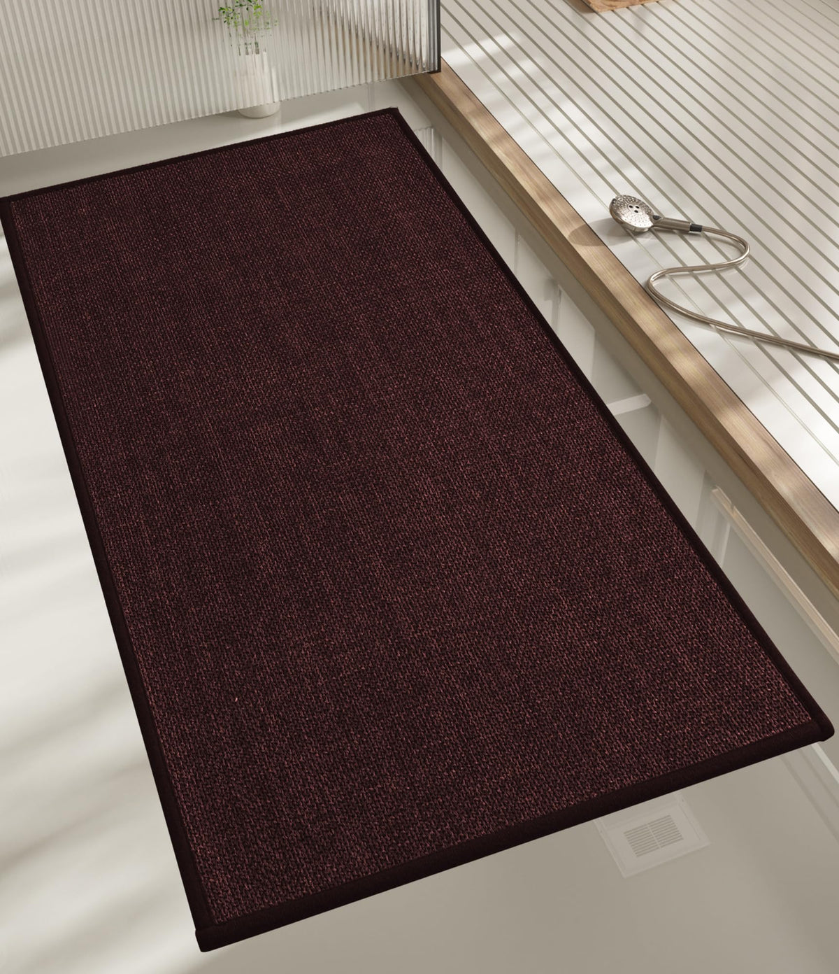 chakme Bathroom Rugs Mat 24x17, Ultra Thin Non Slip Bath Mat Small Quick Dry Absorbent Bath Mat for Bathroom Floor, (Black, 24"x17")