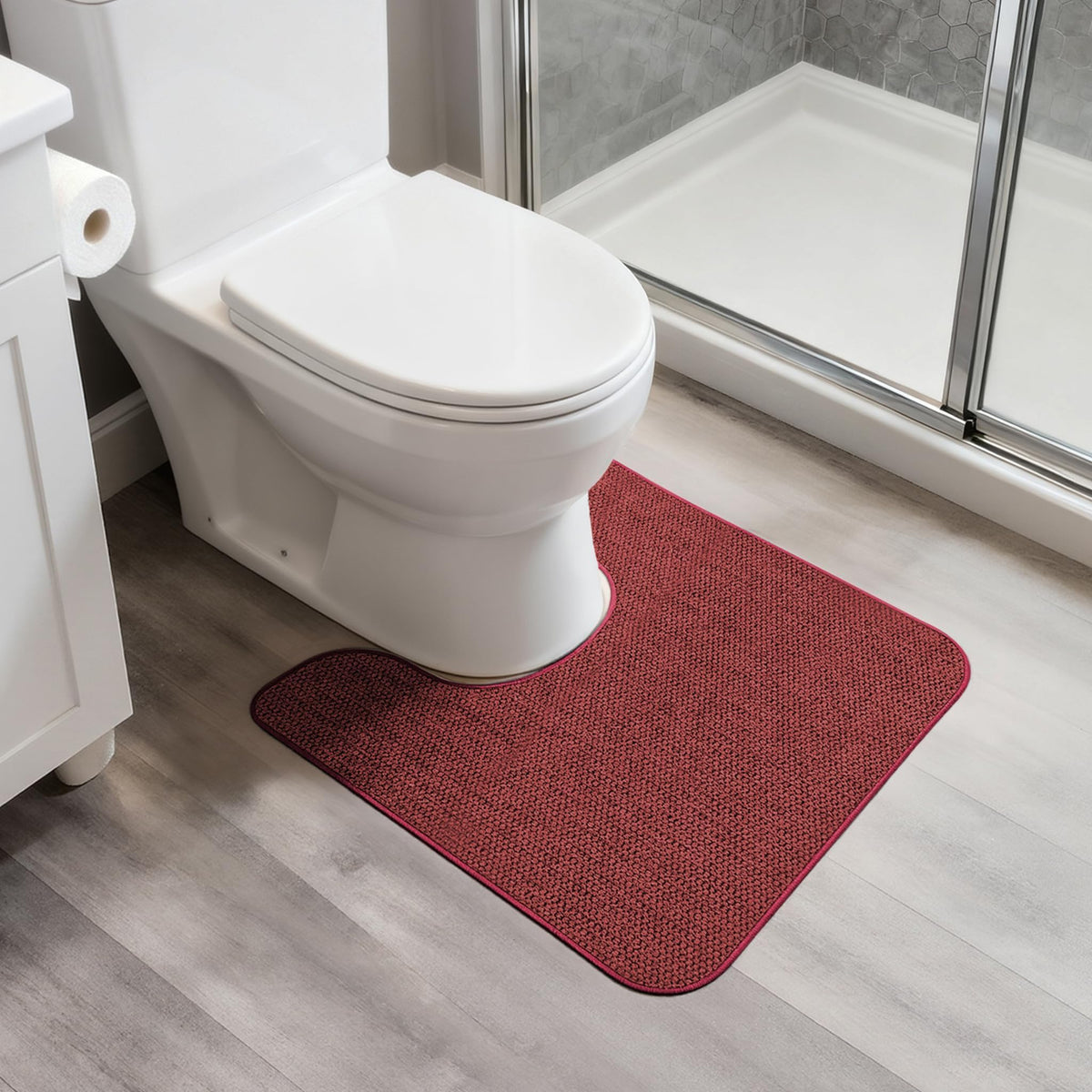 Bath Mat,Ultra Thin Bathroom Rugs,Rubber Bath Mats for Bathroom,No Slip Bath Rugs,Quick Dry,Machine Washable,Low Pile,Absorbent,Shower Outside,Sink,Home Decor Accessories.Blue,1'5"x2'3"(17x27inch)