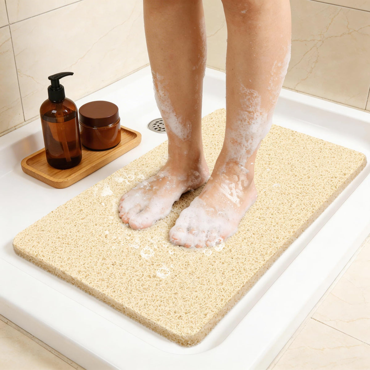 Joyhalo 17 * 24in Shower Mat Bathtub Mat Non Slip