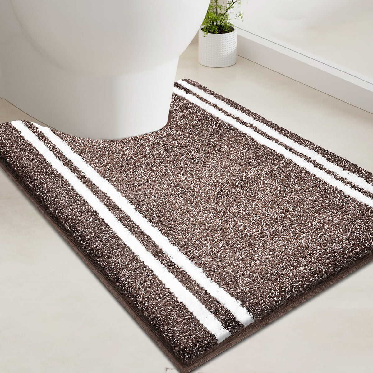 PURRUGS Bathroom Rug, Bath Mat, 20" x 30", Beige