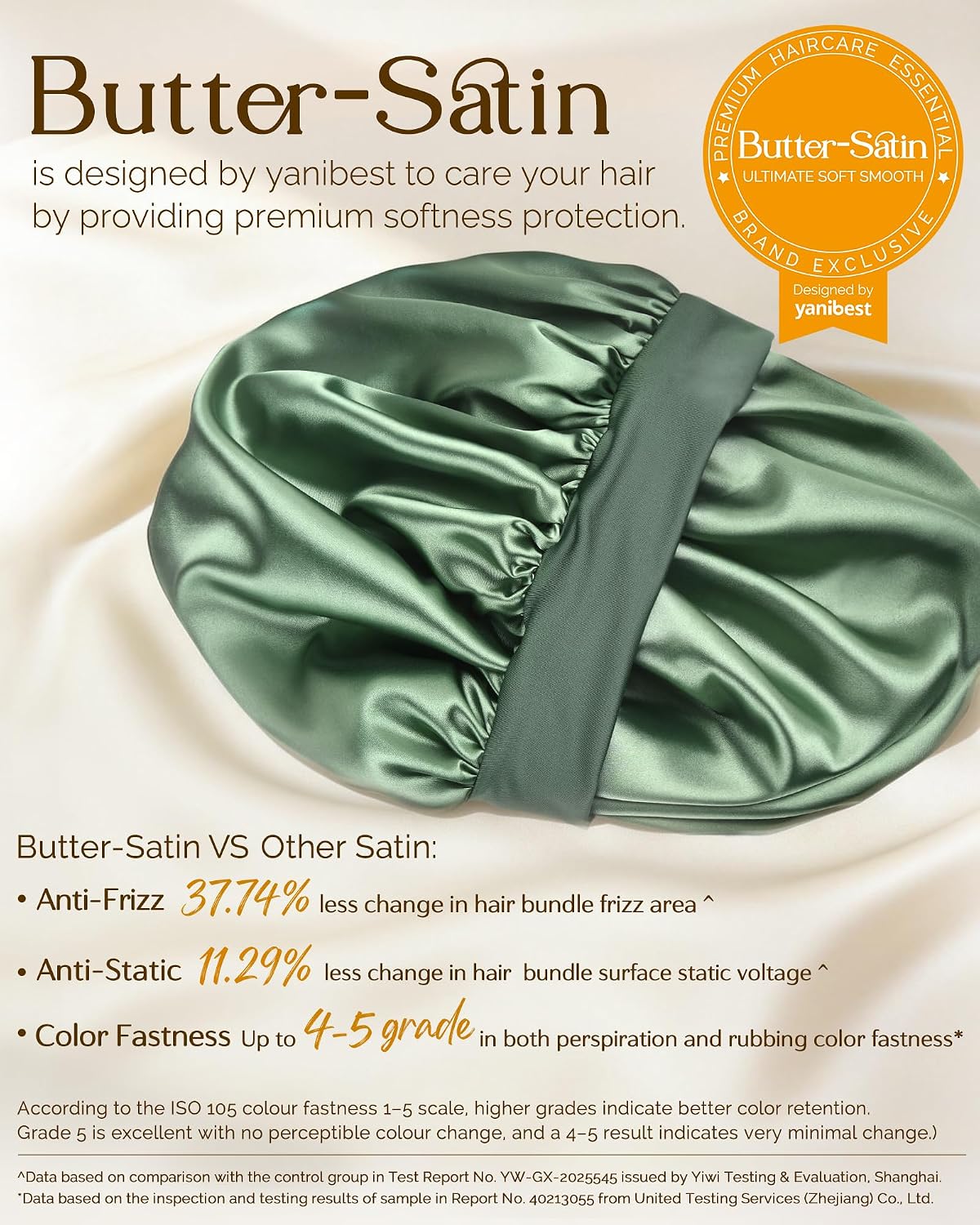 YANIBEST Hair Bonnet for Sleeping Women, Smooth Comfortable for Hair Care