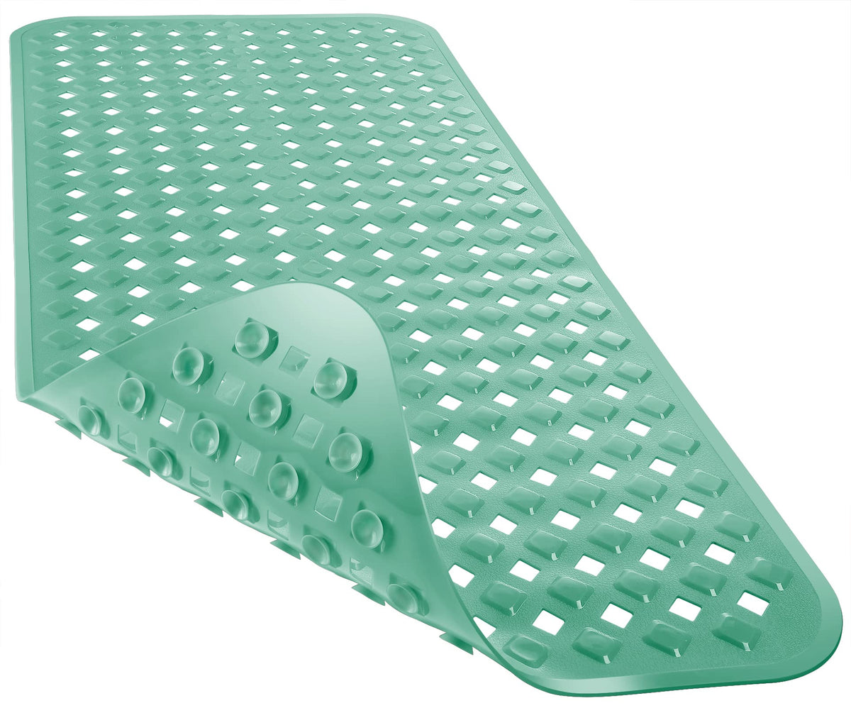 Yimobra Bathtub Mat Non Slip, 35"X16" Shower Mat with Strong Suction Cups & Drain Holes, Long Anti Slip Bath Tub Mat for Inside Shower, Machine Washable Fast Drying, Bathroom Essentials, Clear