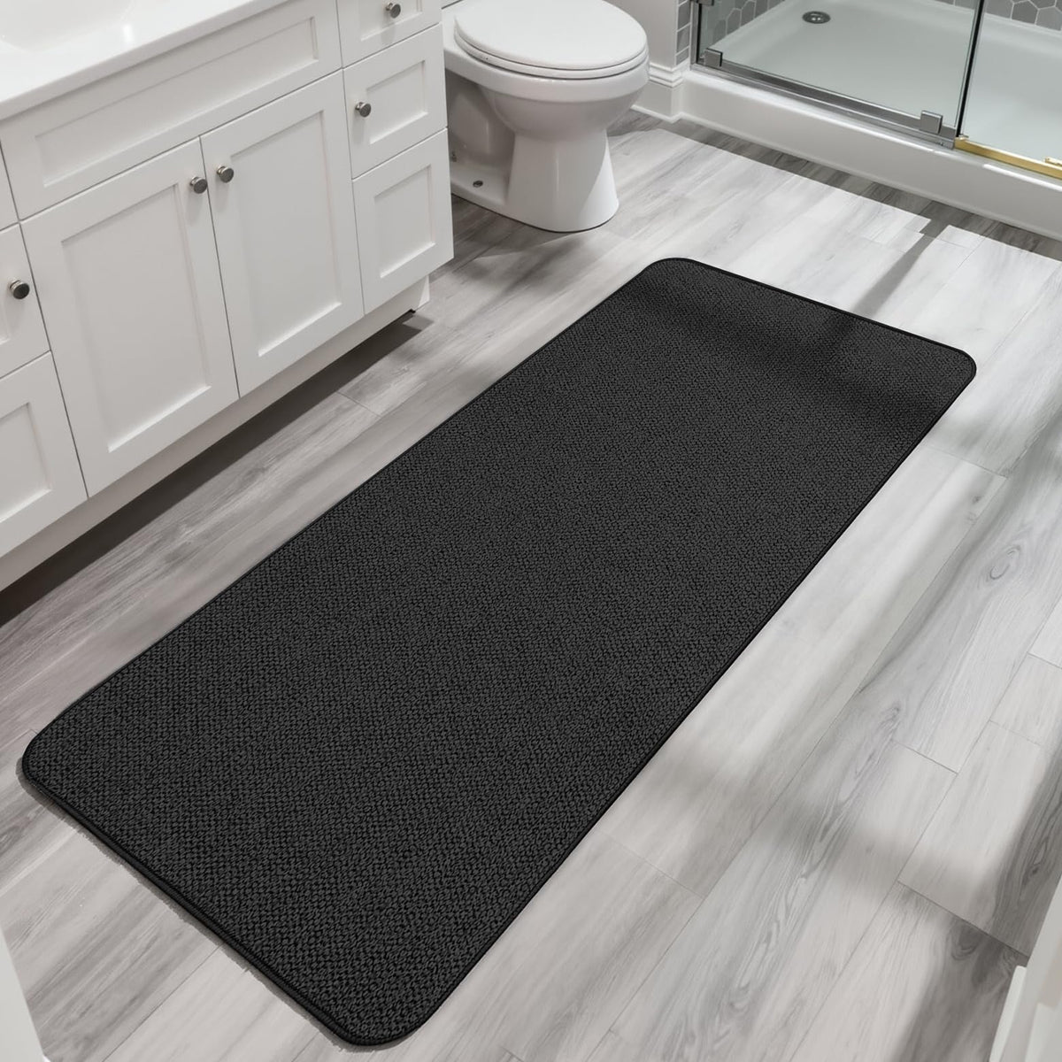 Bath Mat,Ultra Thin Bathroom Rugs,Rubber Bath Mats for Bathroom,No Slip Bath Rugs,Quick Dry,Machine Washable,Low Pile,Absorbent,Shower Outside,Sink,Home Decor Accessories.Blue,1'5"x2'3"(17x27inch)