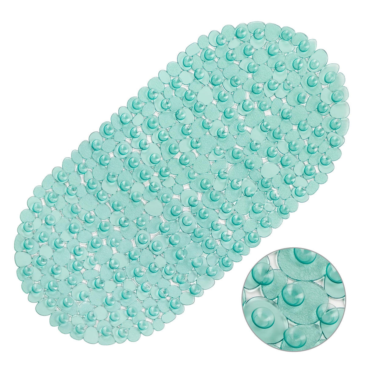 Vannokor Bath Mats for Bathroom Tub 27x14 Inch,Bath Mat for Tub Feels Great on Tired Feet, Friendly Machine Washable Shower Tub Mats with 167 Big Suction Cups,Shower Mat,Bath Tub Mat,Green