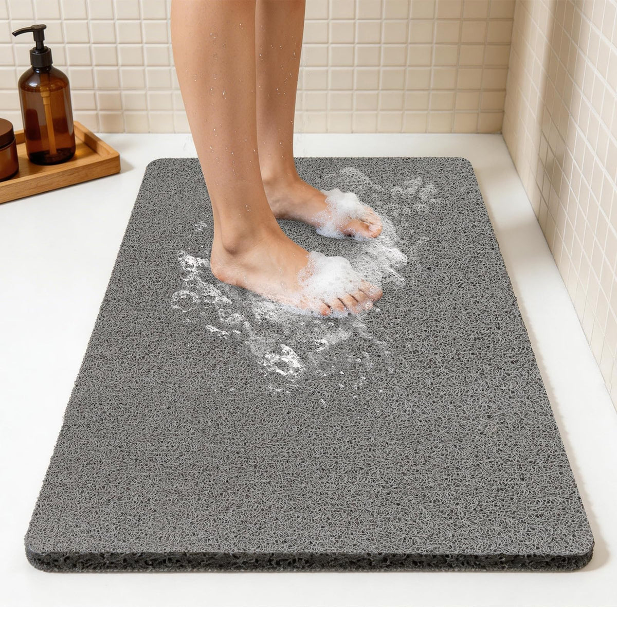 Joyhalo 17 * 24in Shower Mat Bathtub Mat Non Slip