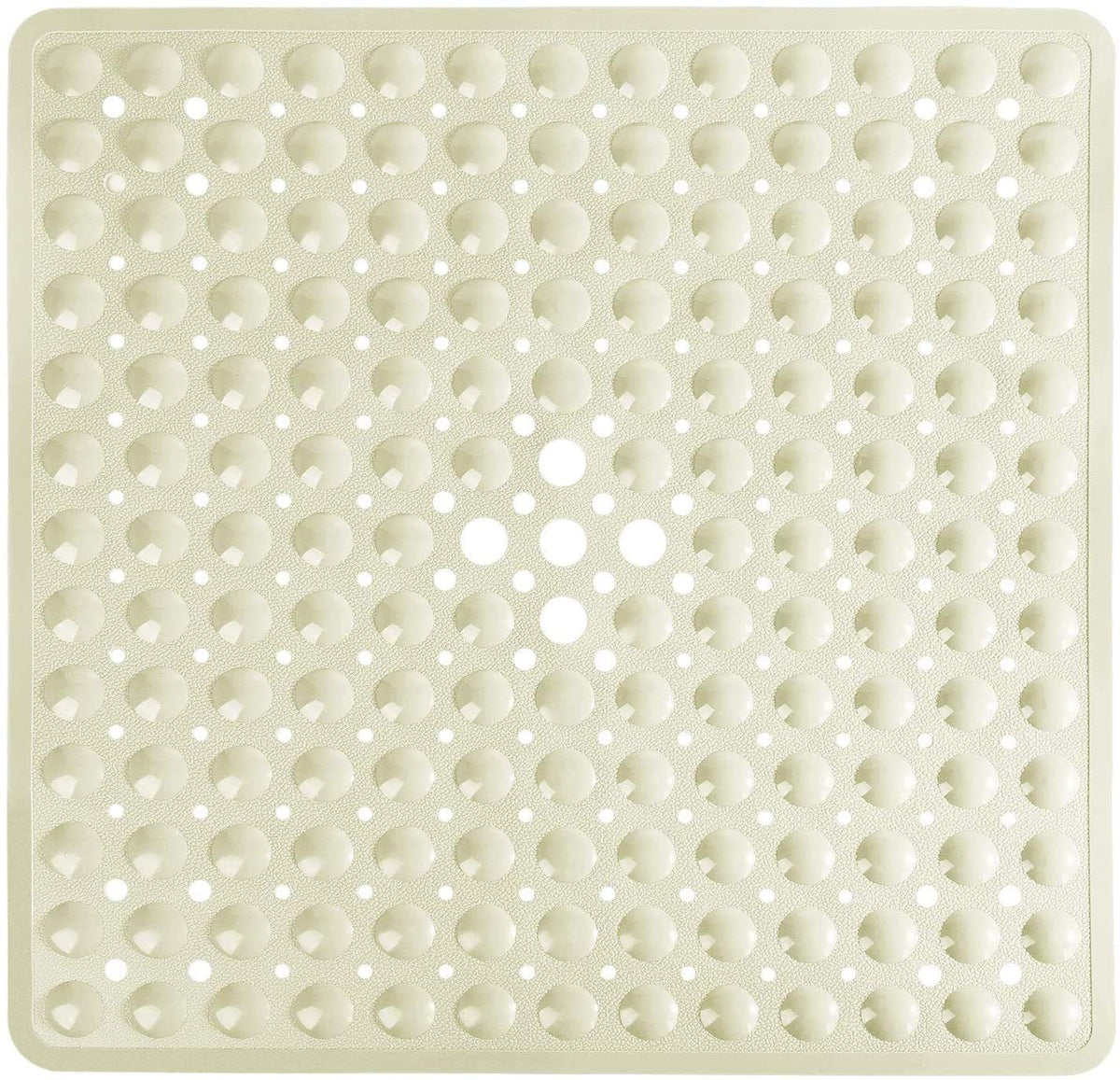 Yimobra Shower Mat 21X21 Inch Square, Non Slip Bathtub Mat with Large Suction Cups&Drain Holes, Soft Fast Dry Shower Stall Mats for Inside Shower, Machine Washable BPA-Free,Bath Essentials, Clear Gray