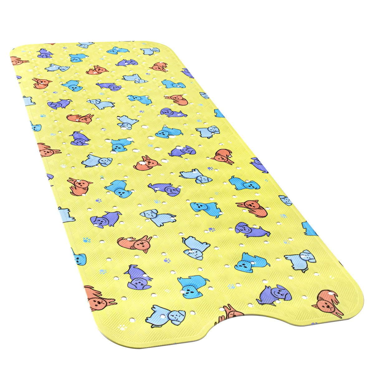 YINENN Bath and Shower Safety Mats 40x16 inch, Non Slip with Suction Cups for Bathroom Stall and Tub Floor, Extra Large and Machine Washable, Drain Holes Keep Bathtub Clean, Light Green