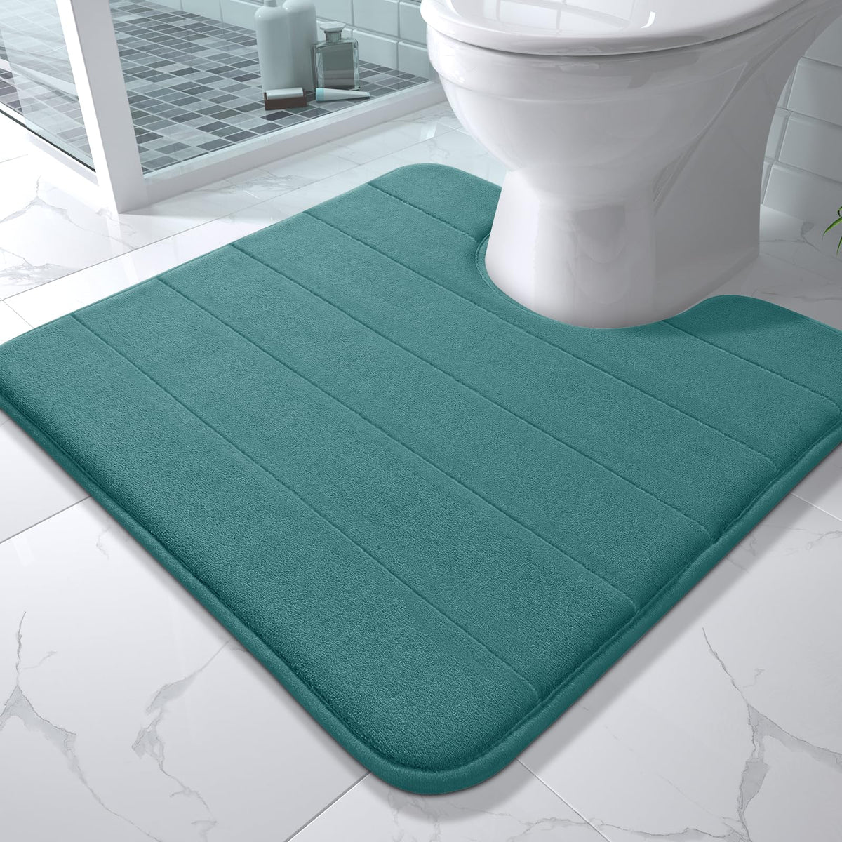 Yimobra Memory Foam Bath Mat, Super Soft Absorbent Bathroom Rug Non Slip 31.5x20 Inch, Quick Dry, Machine Washable Floor Carpet for Tub Shower, Home Decor Accessories, Beige