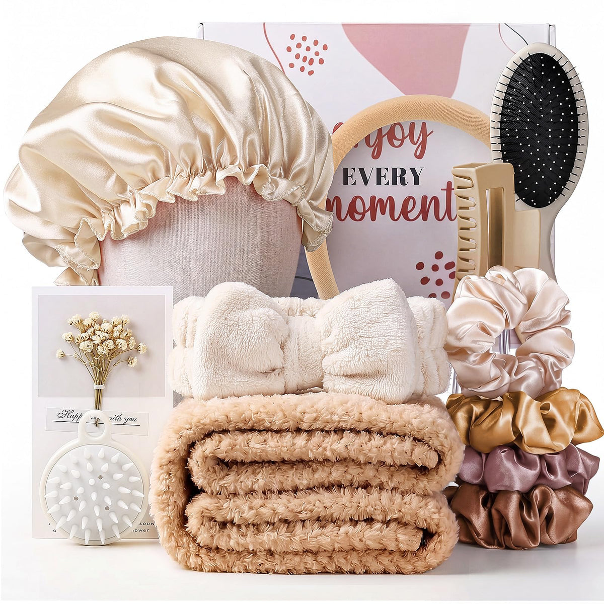Sawysine 12 Pcs Hair Care Set for Women, Purple Spa Gift Kit
