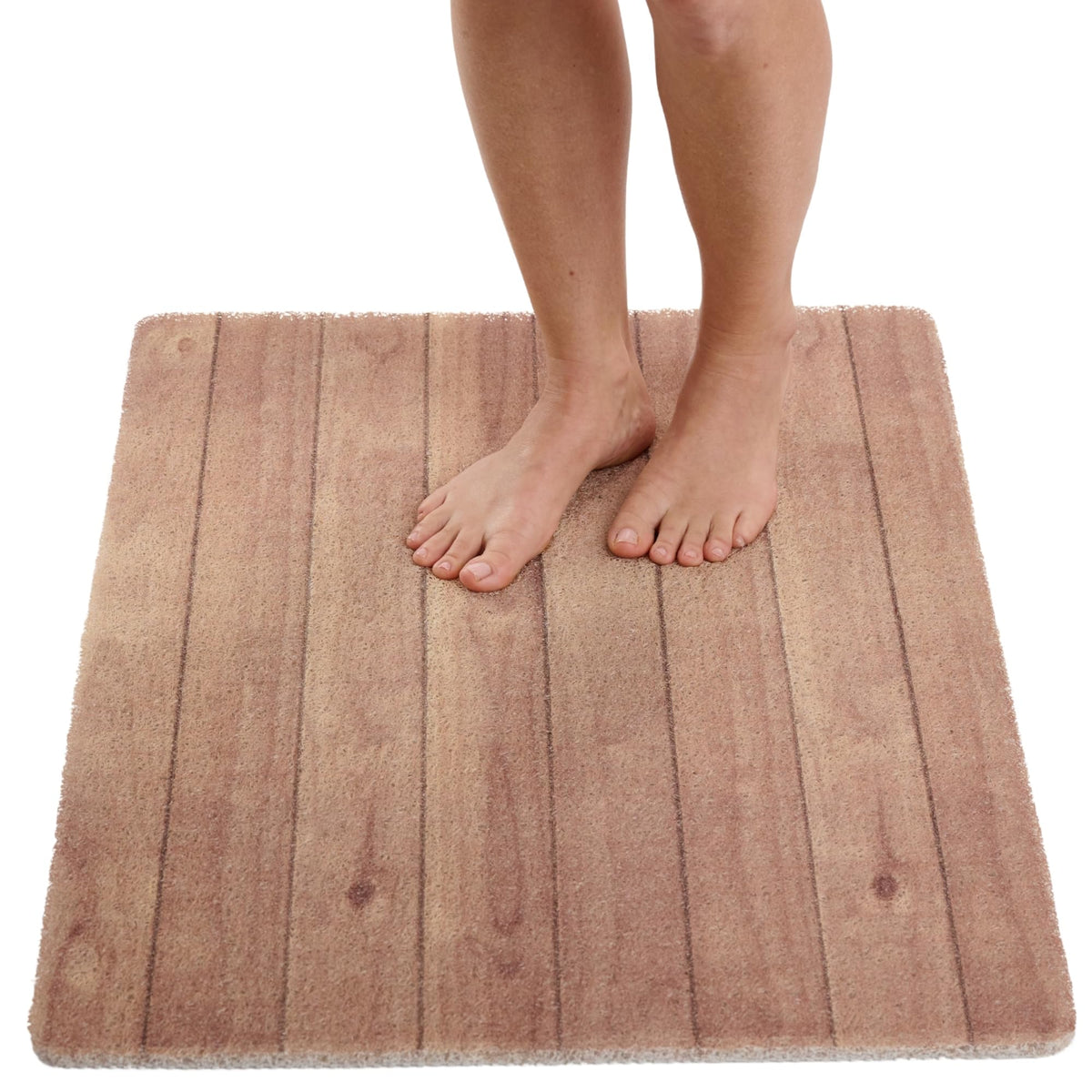 Non Slip Bathtub Mat Shower Mat for Tub - Loofah Bath Mats for Bathroom - 40x16 Bathtub Floor Mat - Textured Anti Slip Bath Mat Without Suction Cups - Secure Mat for Wet Areas (40x16 Pebble Blue)