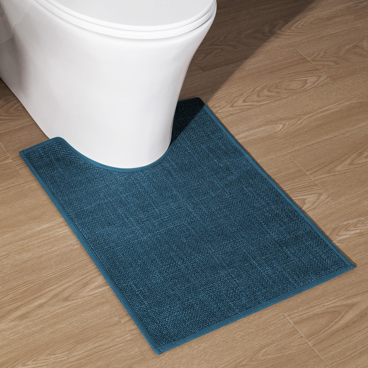 chakme Bathroom Rugs Mat 24x17, Ultra Thin Non Slip Bath Mat Small Quick Dry Absorbent Bath Mat for Bathroom Floor, (Black, 24"x17")