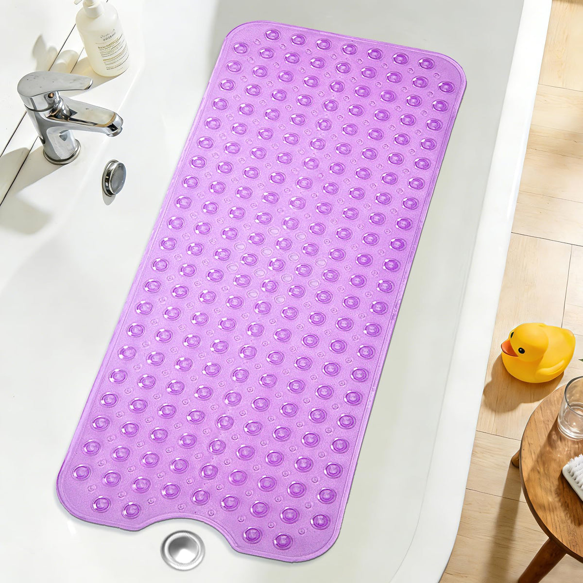 Extra Long Bathtub Mat Non Slip Bath Mat Black 40"x16" Full Size