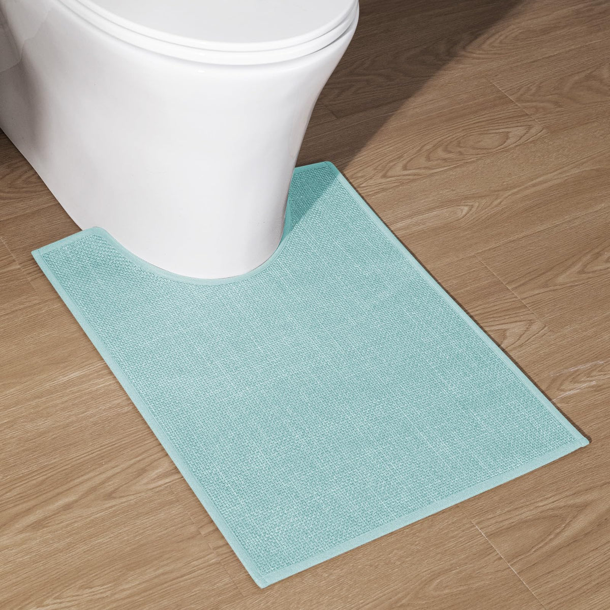 chakme Bathroom Rugs Mat 24x17, Ultra Thin Non Slip Bath Mat Small Quick Dry Absorbent Bath Mat for Bathroom Floor, (Black, 24"x17")