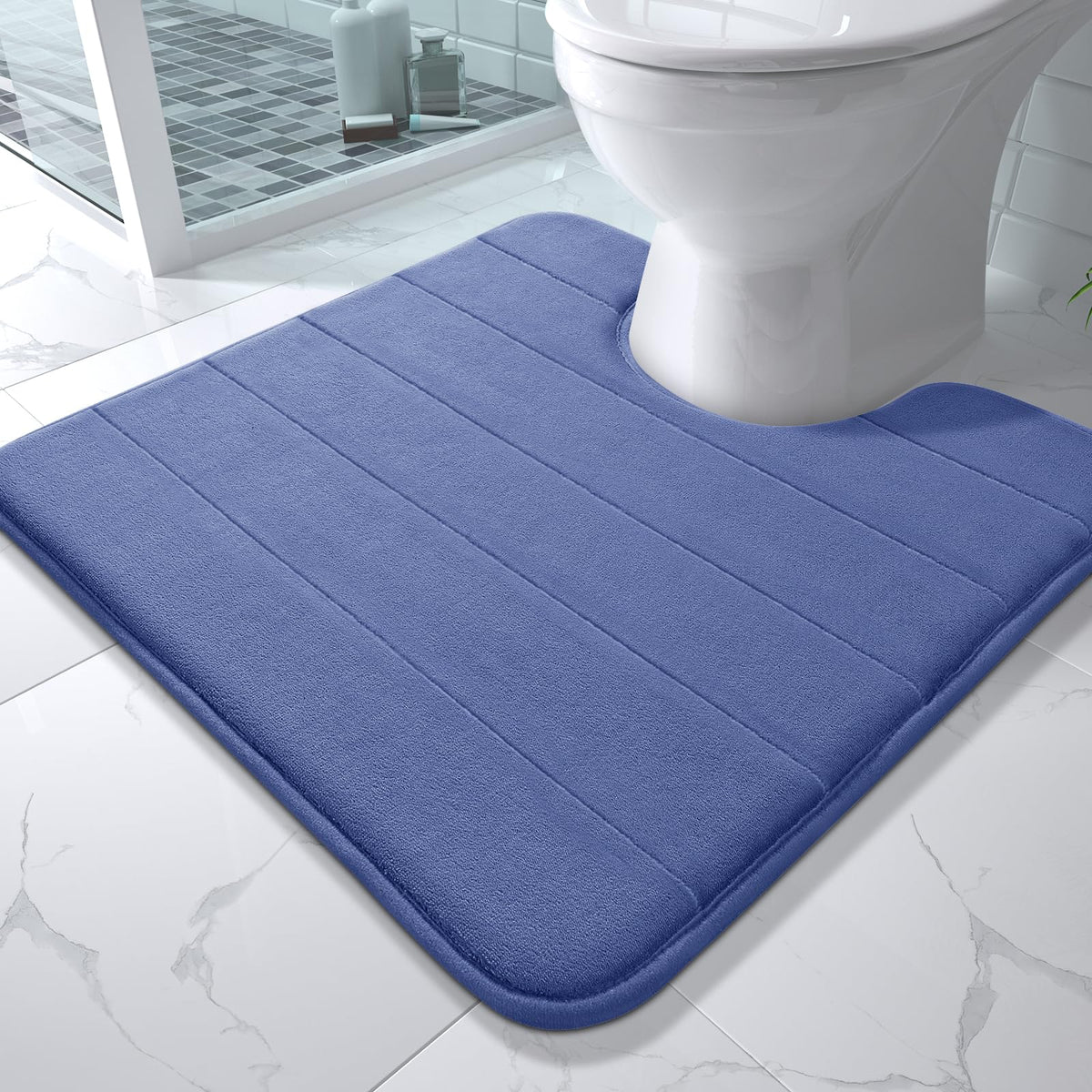 Yimobra Memory Foam Bath Mat, Super Soft Absorbent Bathroom Rug Non Slip 31.5x20 Inch, Quick Dry, Machine Washable Floor Carpet for Tub Shower, Home Decor Accessories, Beige