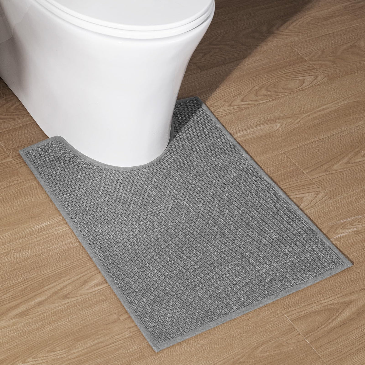 chakme Bathroom Rugs Mat 24x17, Ultra Thin Non Slip Bath Mat Small Quick Dry Absorbent Bath Mat for Bathroom Floor, (Black, 24"x17")