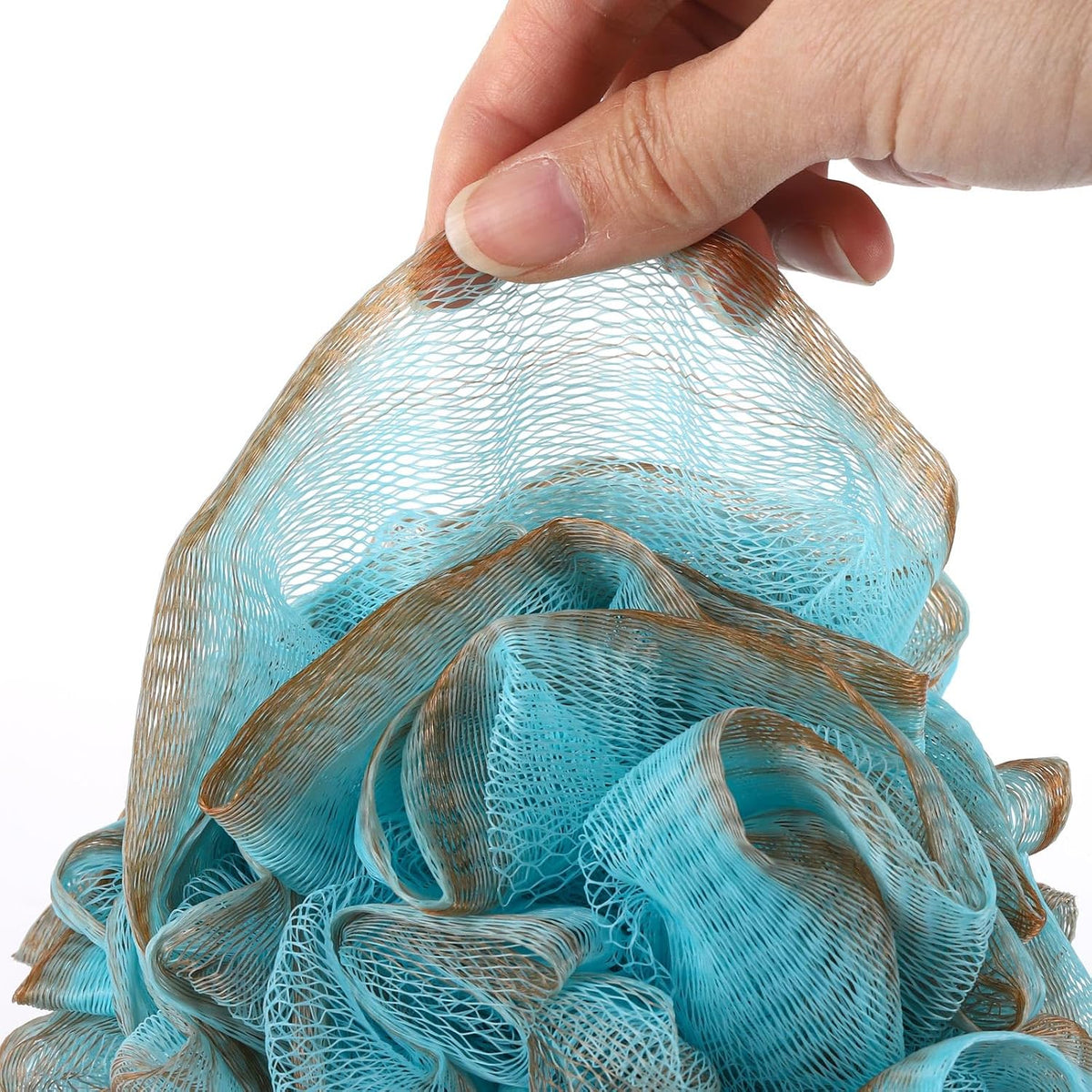 Loofah Sponge 75g/Piece, Mesh Bath Sponge Exfoliating Body Scrubber Ball Pack of 6, Large