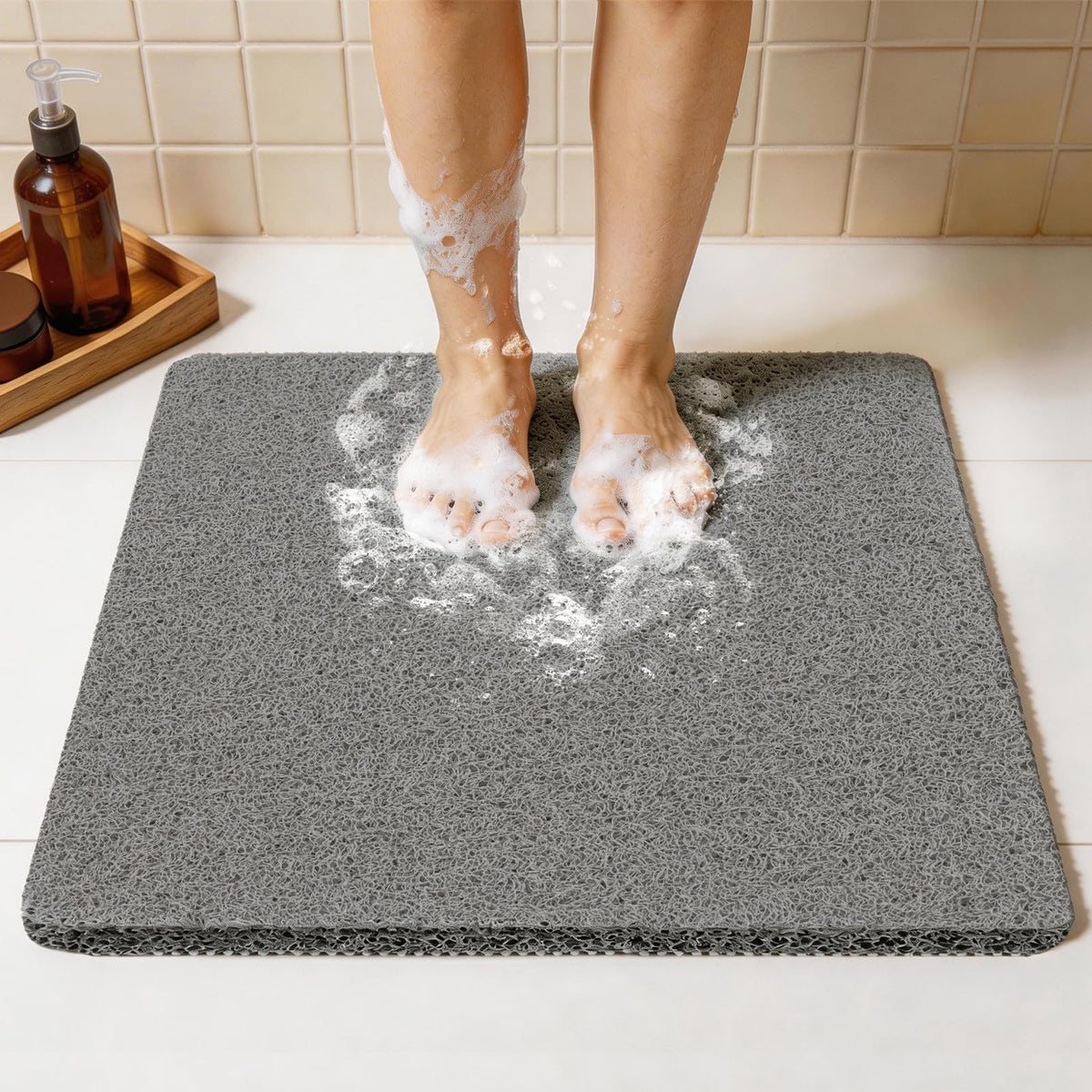 Joyhalo 17 * 24in Shower Mat Bathtub Mat Non Slip