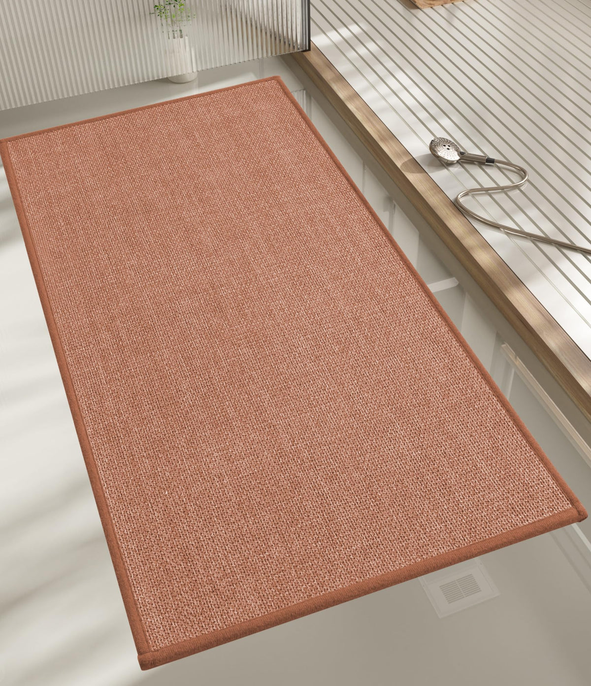 chakme Bathroom Rugs Mat 24x17, Ultra Thin Non Slip Bath Mat Small Quick Dry Absorbent Bath Mat for Bathroom Floor, (Black, 24"x17")